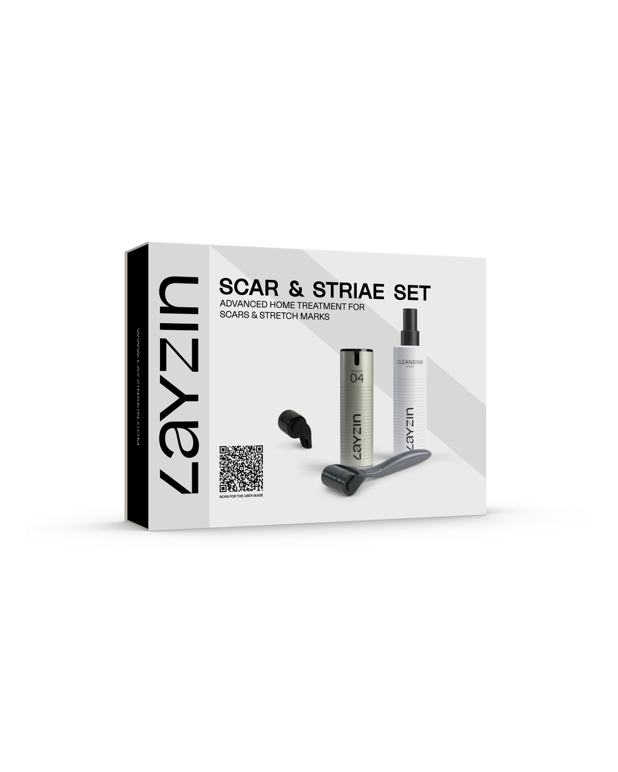 LAYZIN Microneedling-Set für Narben und Dehnungsstreifen Schwarz