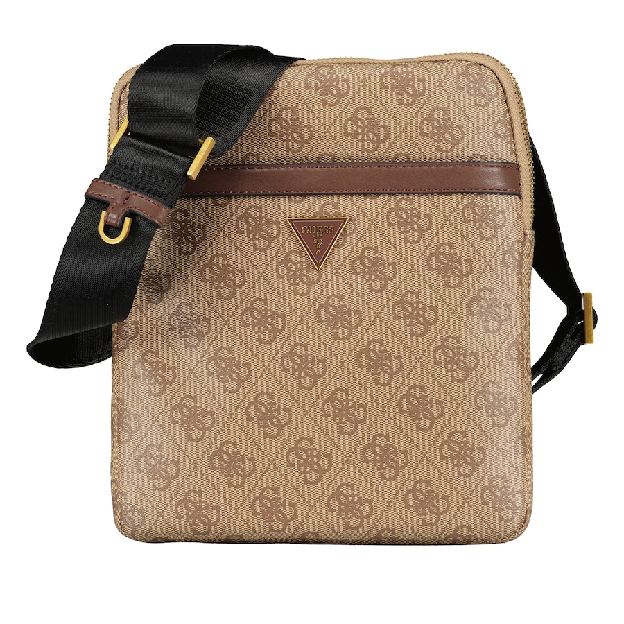 Guess Umhängetasche Milano Eco Grain Double Flat Beige Brown Braun Herren