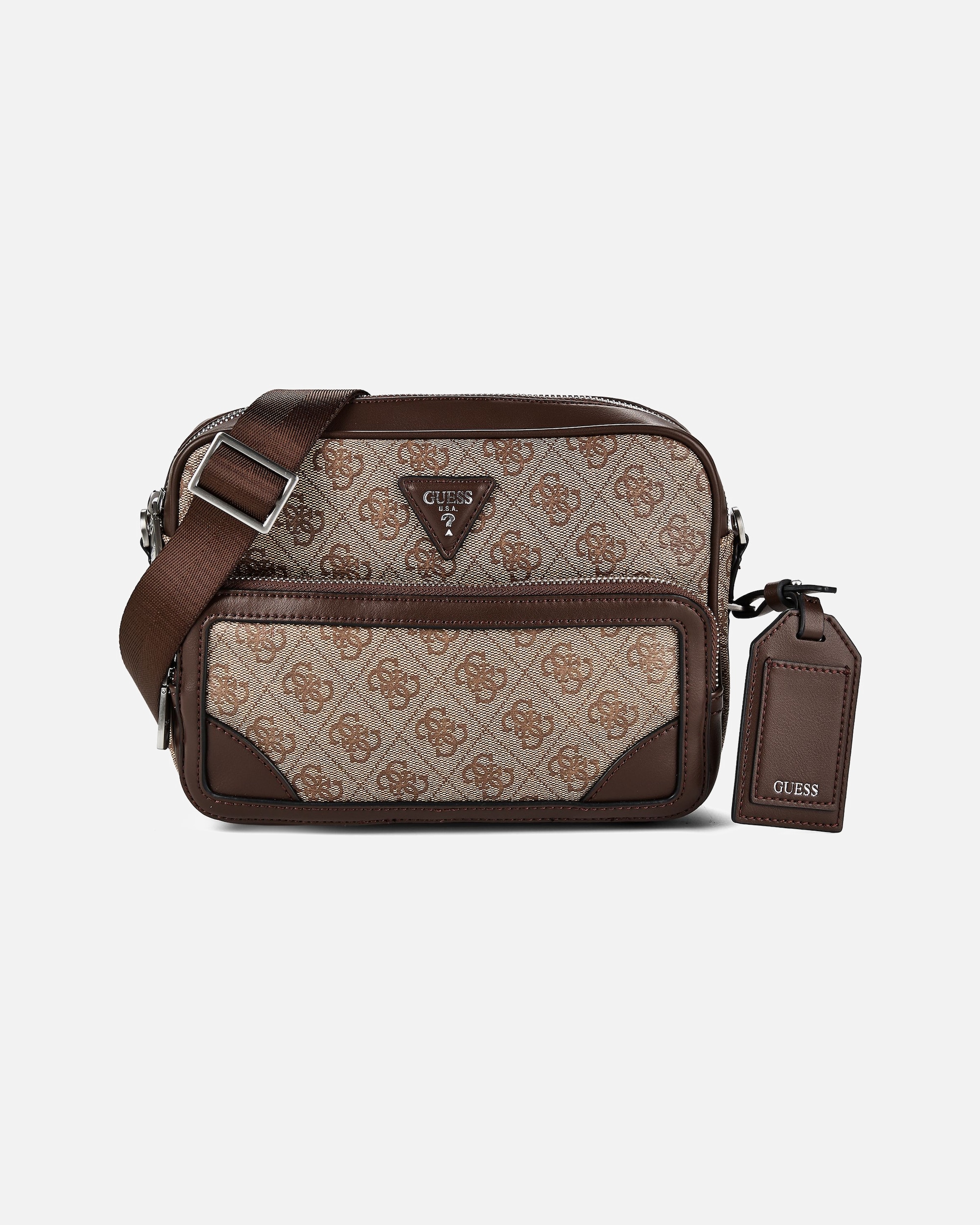 Tasche für Männlich Guess Milano Umhängetasche beige-cognac