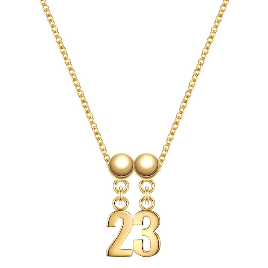 Glanzstücke München Schmuckset Zahl 23 aus Sterling Silber in Gelbdold 45,0 cm Damen