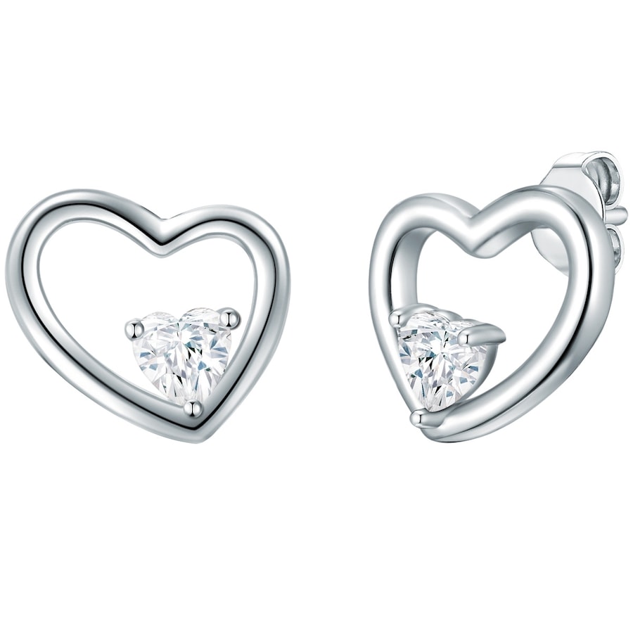 Lulu & Jane Ohrstecker Metall-Legierung verziert mit Kristallen von Swarovski in Silber 10,7 mm Damen