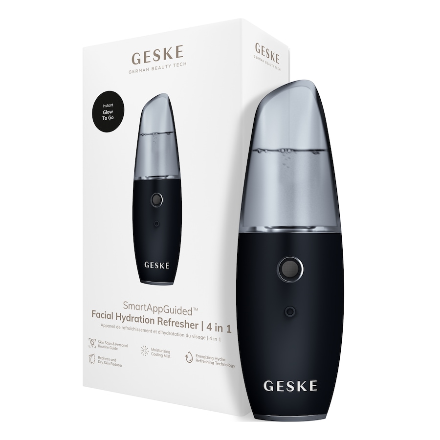 GESKE SmartAppGuided Facial Hydration Refresher | 4 in 1 Black