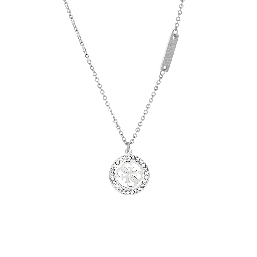 Guess Halskette 4G Logo Stahl Silber Damen