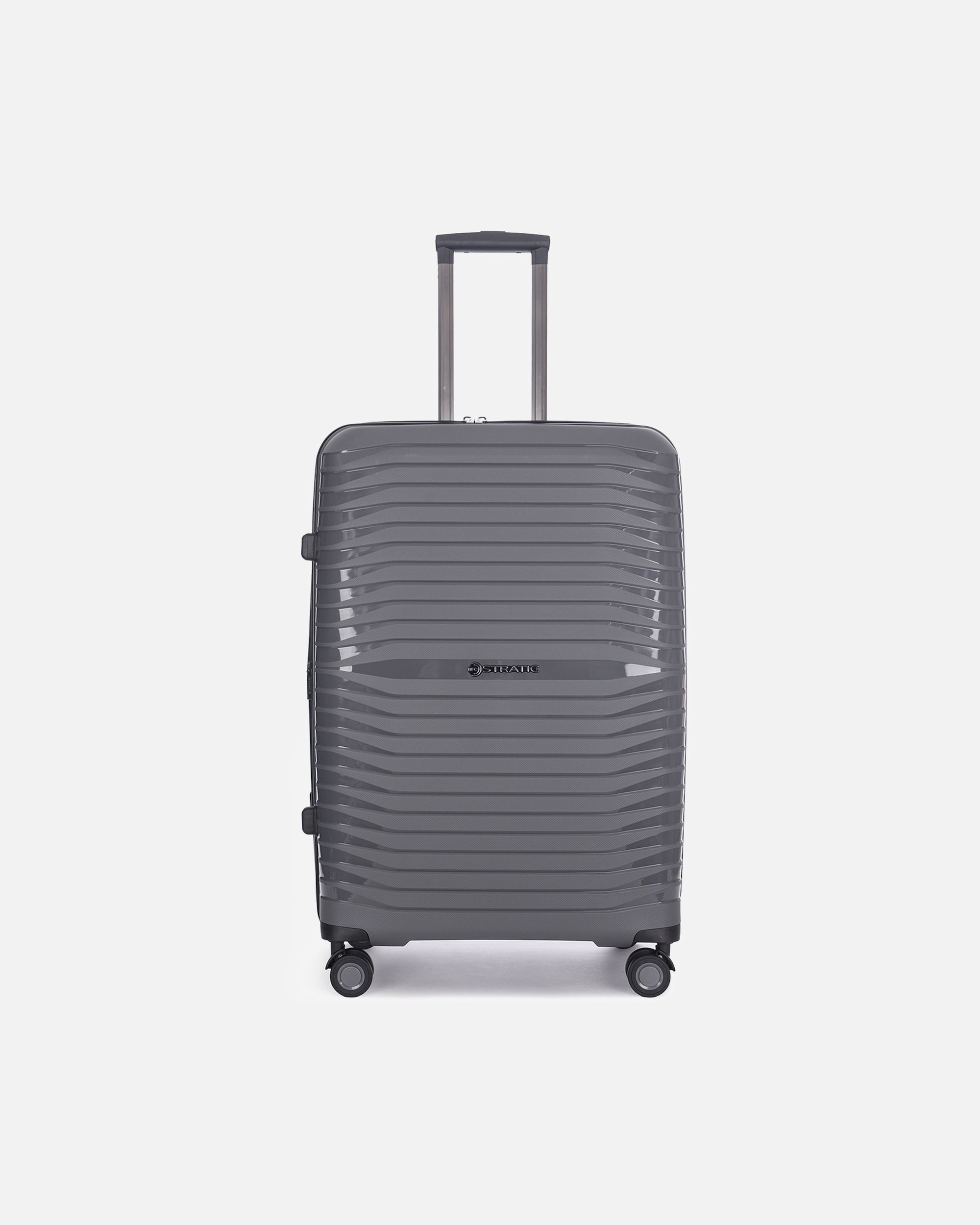 Trolley für Männlich Stratic Bright+ 4 Rollen Trolley L 76 cm mit Dehnfalte grey