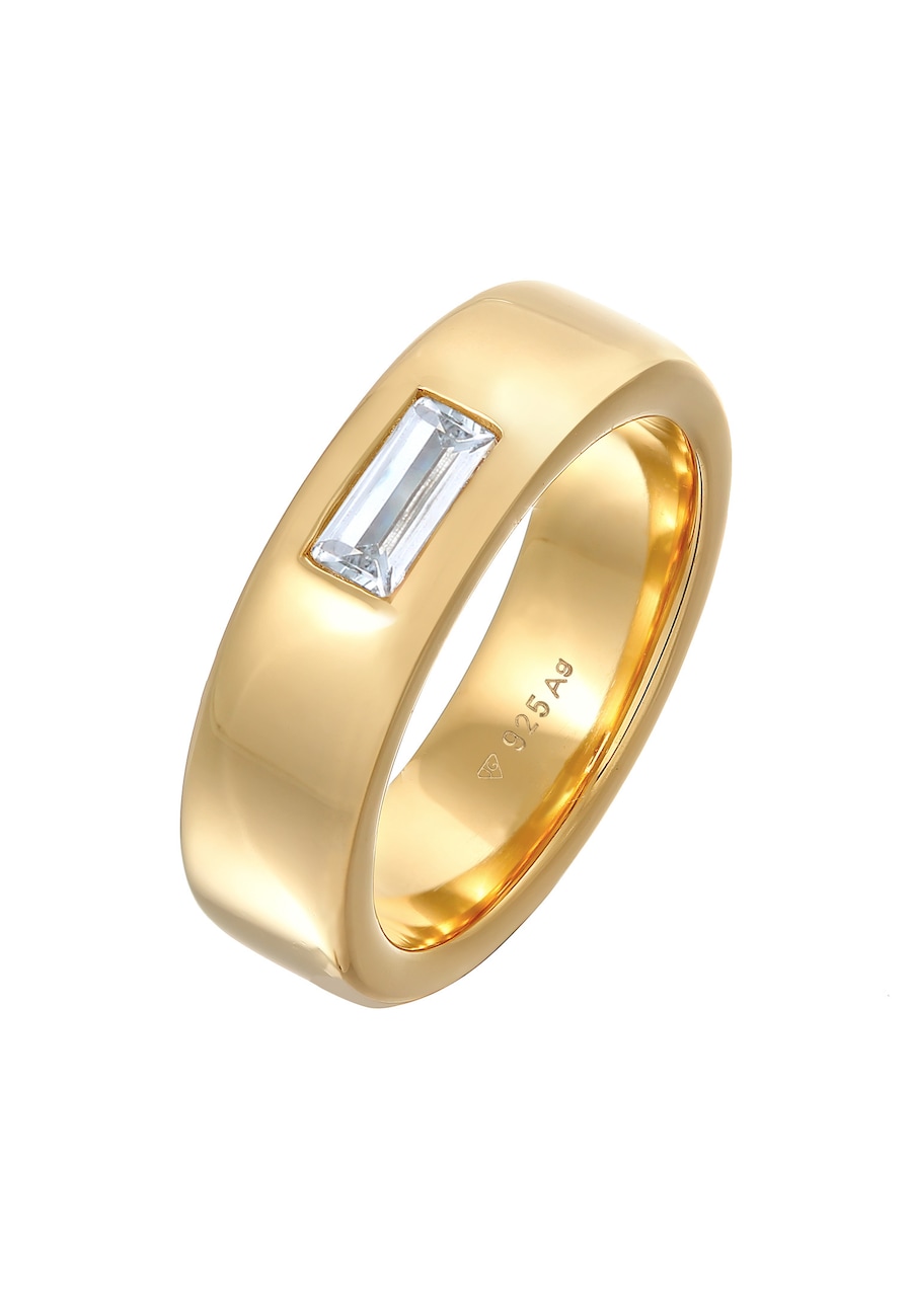 Elli PREMIUM Bandring Topas Elegant 925 Silber rhodiniert 52 Damen