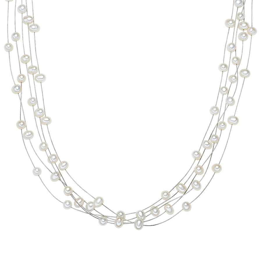 Valero Pearls Kette 925er Silber, Perle 45,0 cm Basiskette + 5,0 Verlängerung Damen