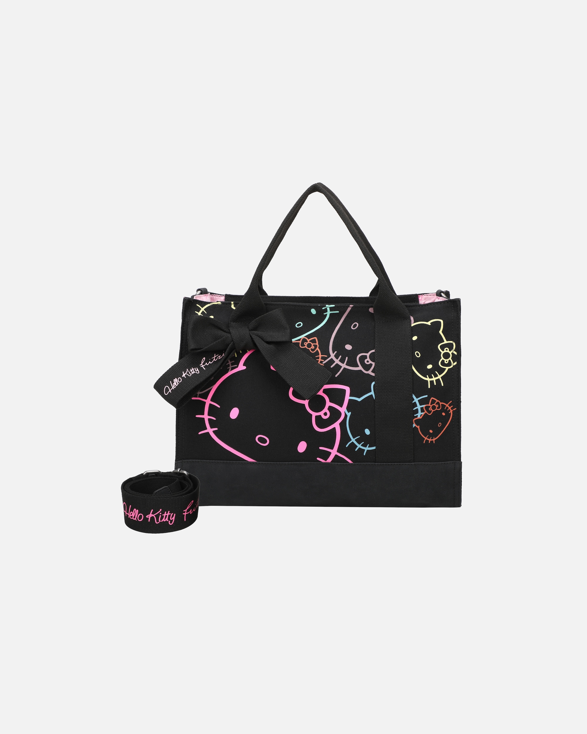 Handtasche für Weiblich Fritzi aus Preußen Henkeltasche Tote Bag Canvas Limited Outline mit Hello Kitty-Print schwarz