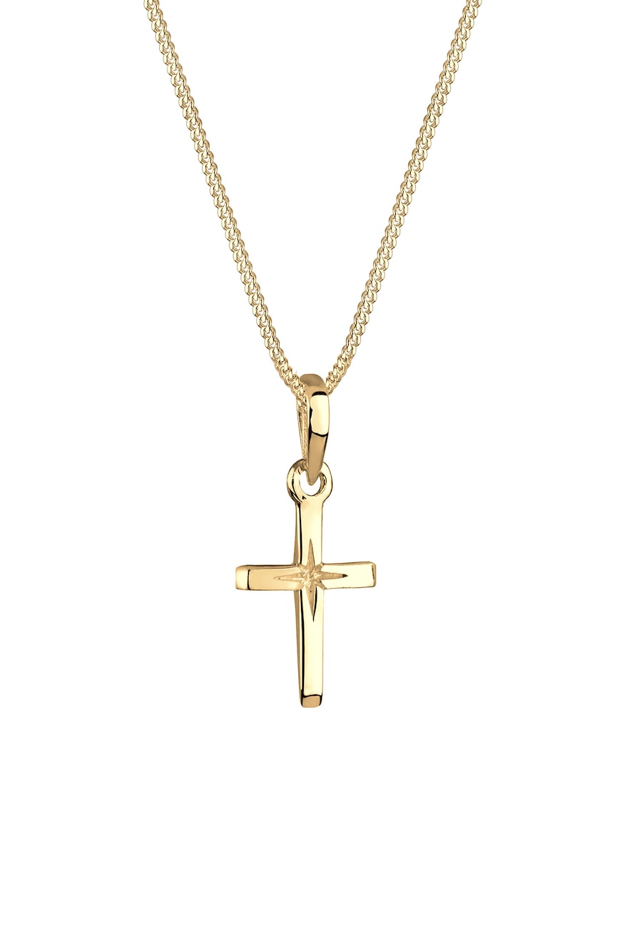 Elli Kreuz Sterngravur 925 Sterling Silber 55 Damen