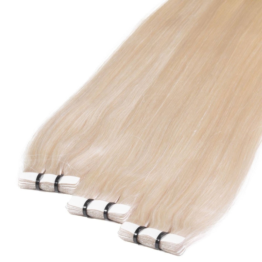 hair2heart Tape Extensions Premium Echthaar #10/0 hell-lichtblond 40cm Nude Damen