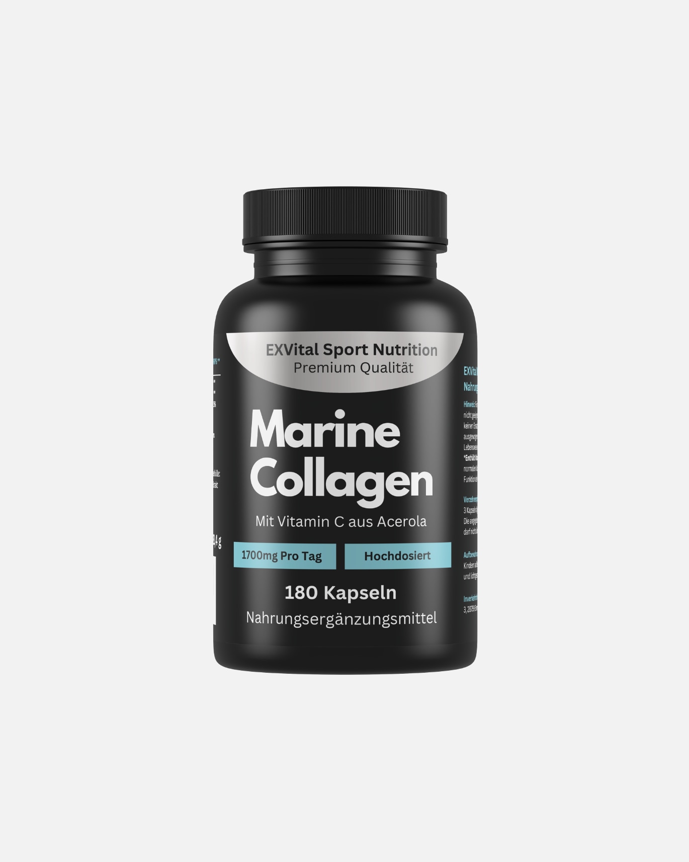 Nahrungsergänzung Proteine für Unisex EXVital Default Brand Line Marine Collagen Kapseln mit Vitamin C 180 Kapseln