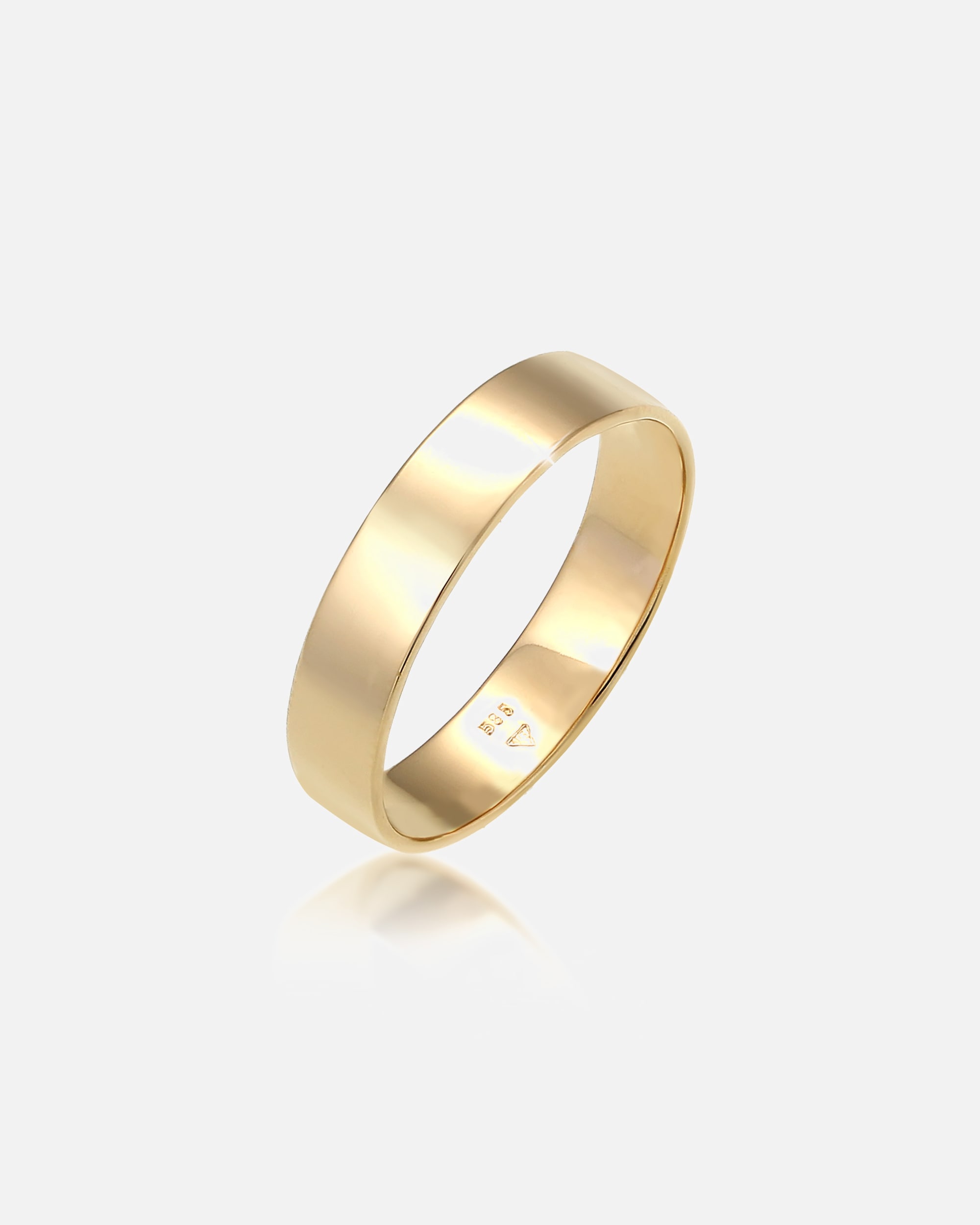 Ring für Weiblich Elli PREMIUM Bandring Trauring Basic Hochzeit Paar 585 Gelbgold 64