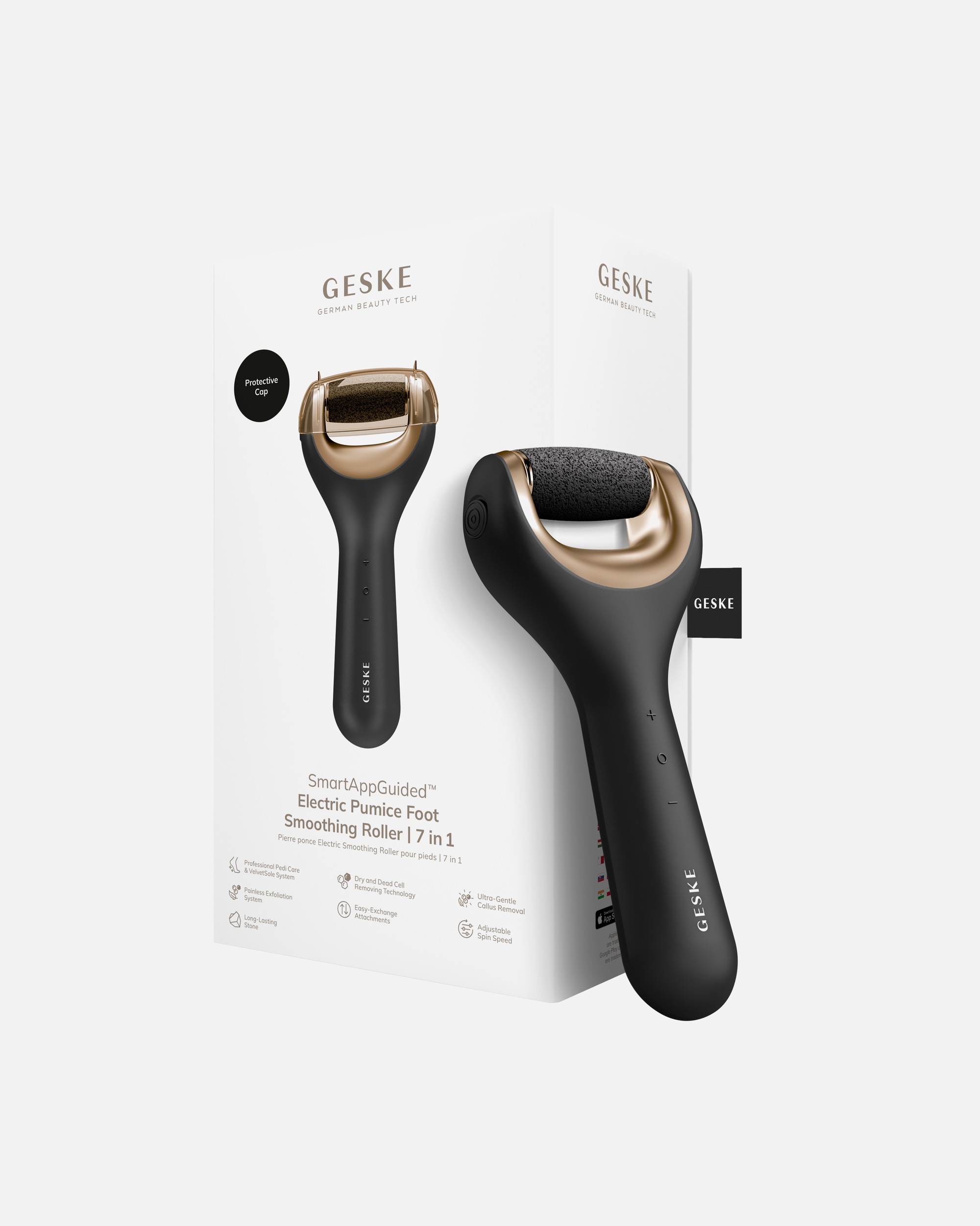 Hornhautentferner für Unisex GESKE GESKE Electric Pumice Foot Smoothing Roller | 7 in 1 Gray