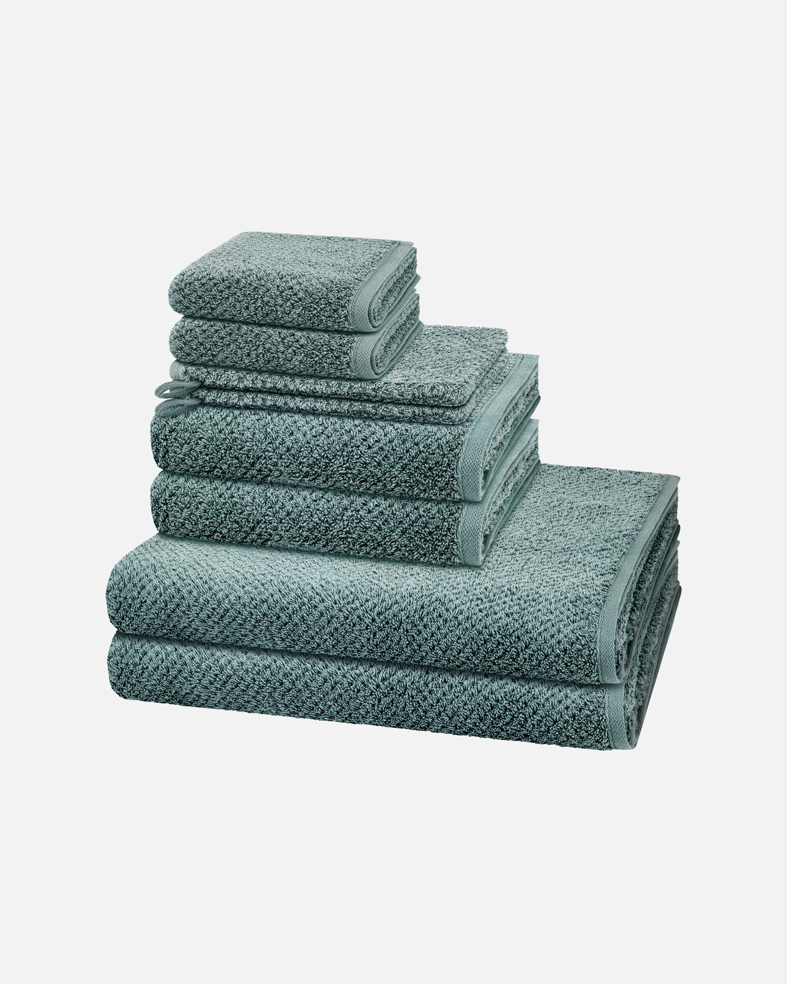 Handtuch für Unisex Cawö Handtuch-Set Pure (8-teilig) Mystic green