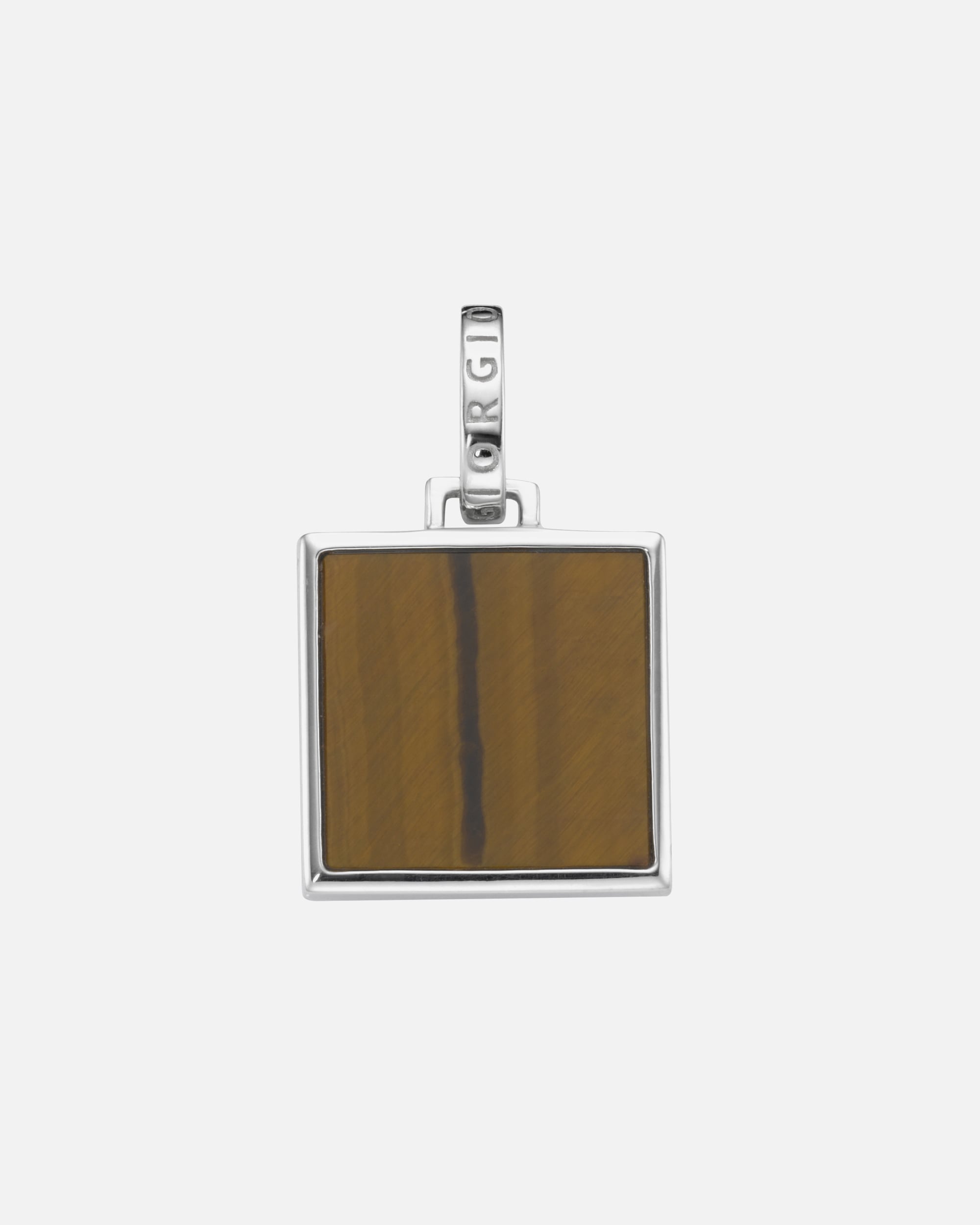 Schmuckanhänger für Unisex Giorgio Martello Milano Anhänger schwarzer Achat, Tigerauge oder Lapis Silber 925 Braun