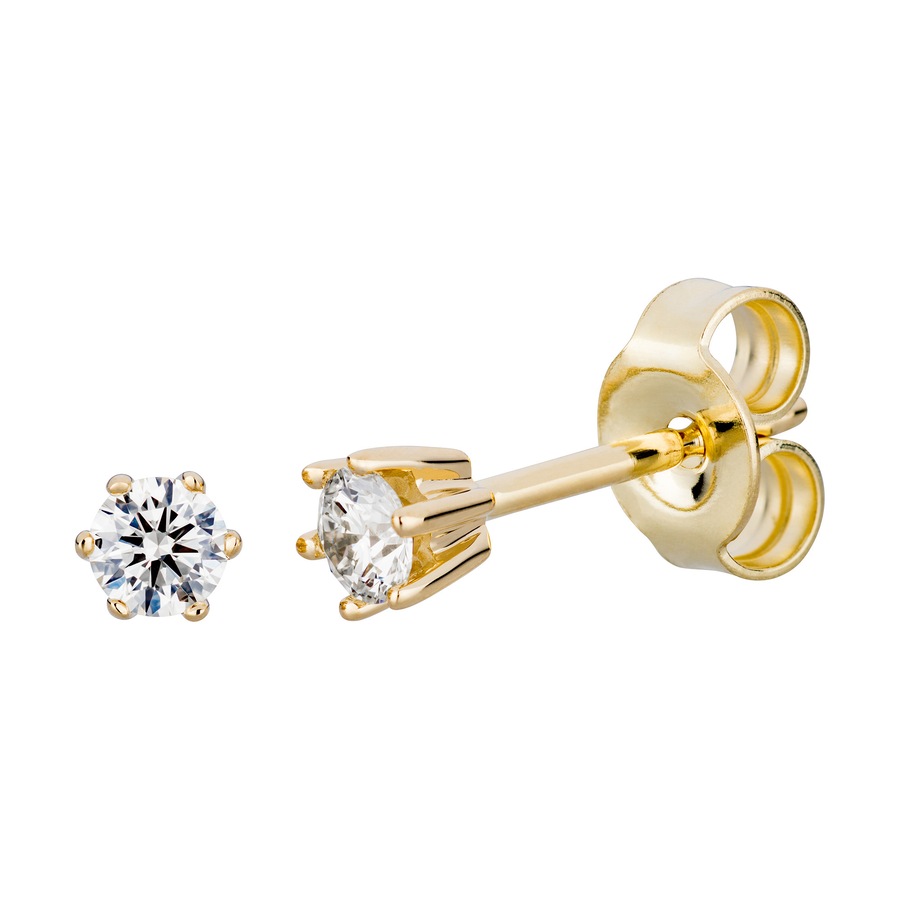 Orolino Ohrringe 585/- Gold Brillant weiß 0,20ct gelb vergoldet Damen