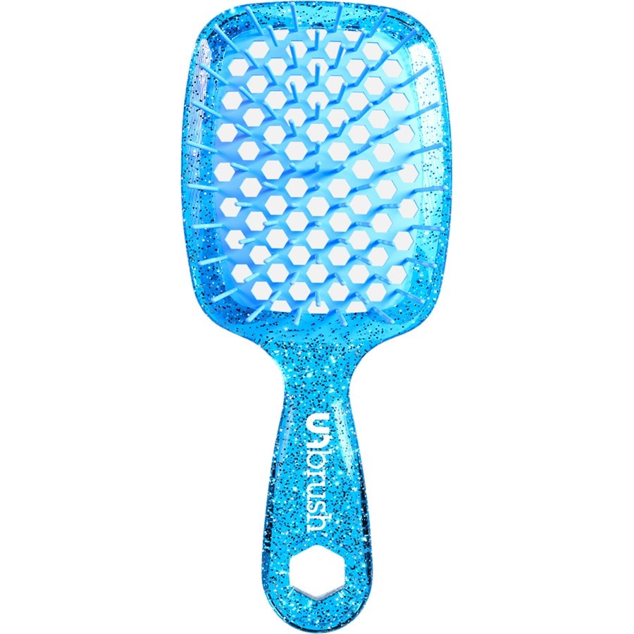 UNbrush Detangling Hair Brush Mini Glitter - Sapphire