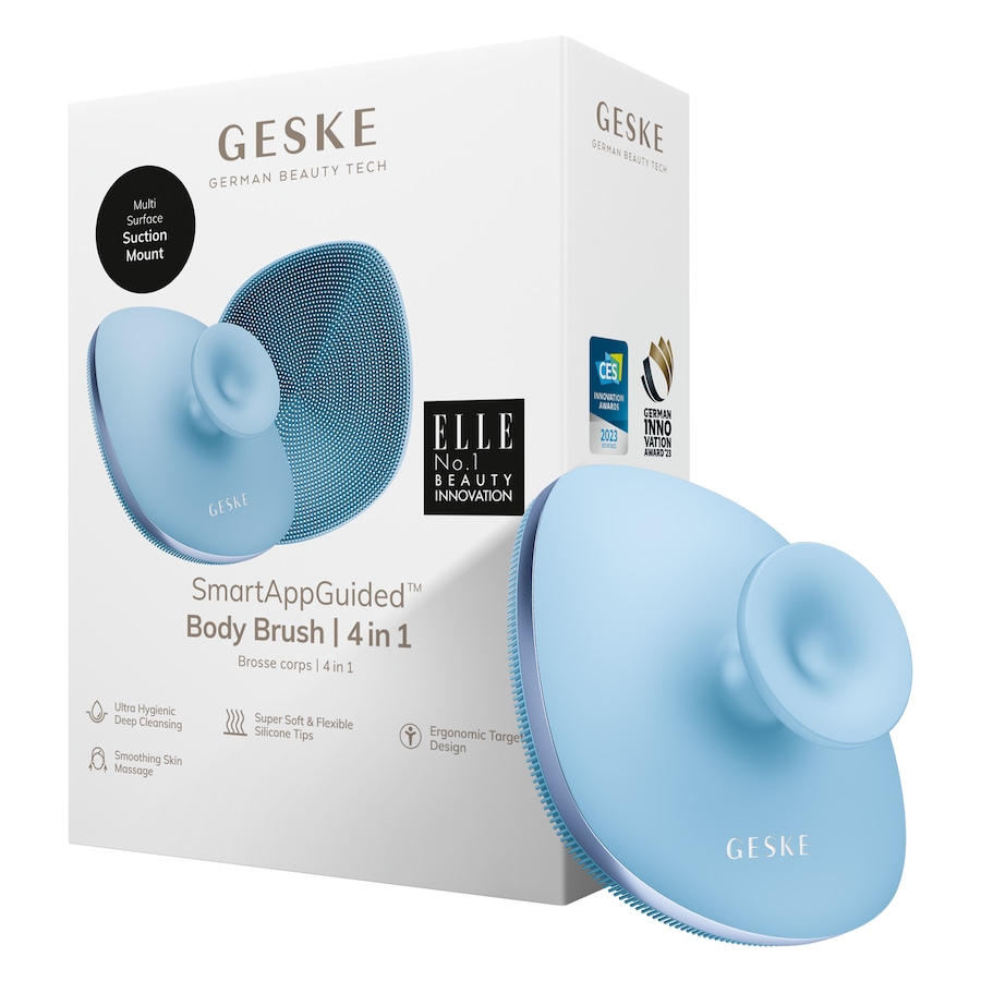 GESKE Body Brush | 4 in 1 Design mit Metallring Reinigungsbürste Aquamarine