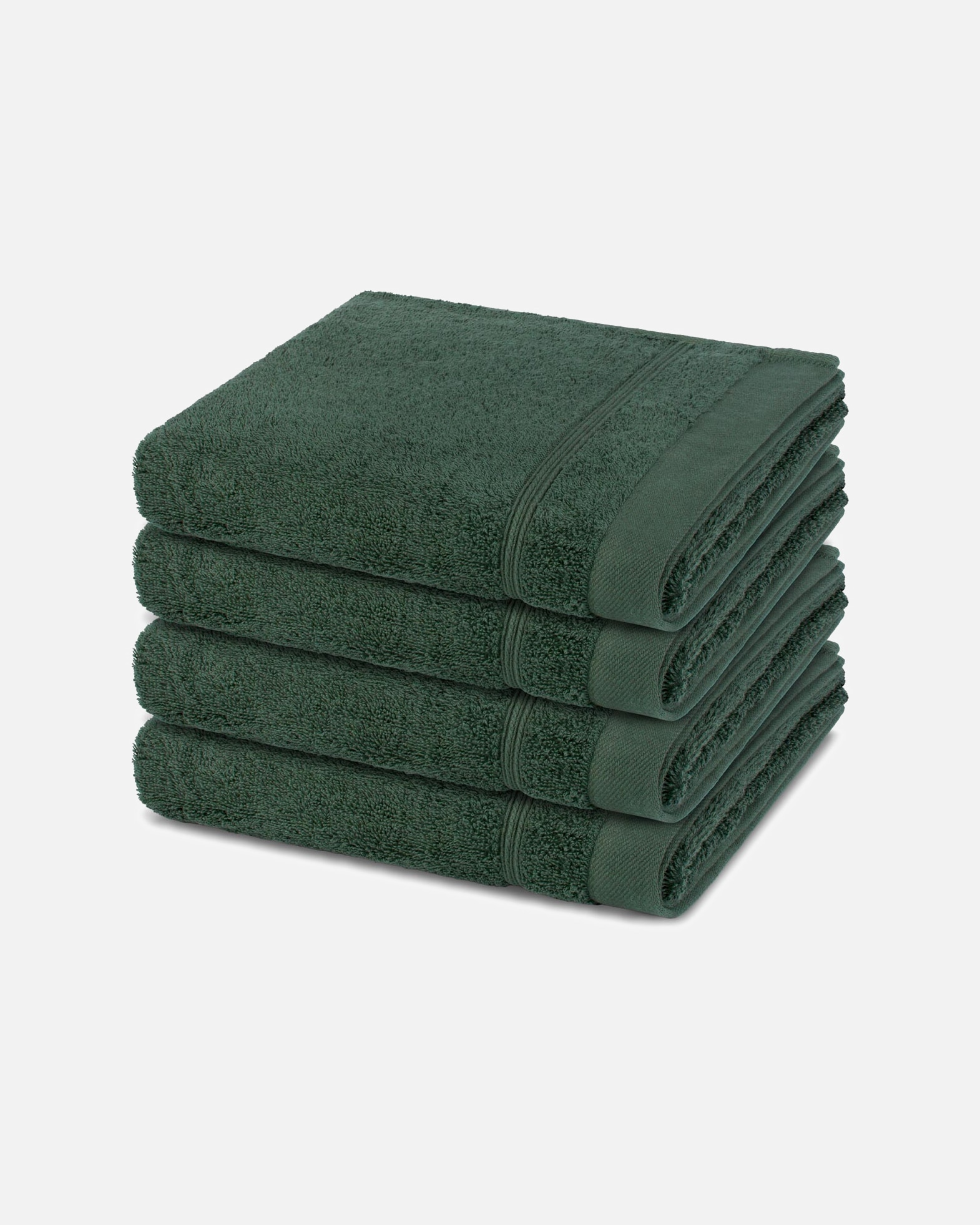 Handtuch für Unisex ROSS Handtuch-Set Rubin (4er Set) Tannengrün