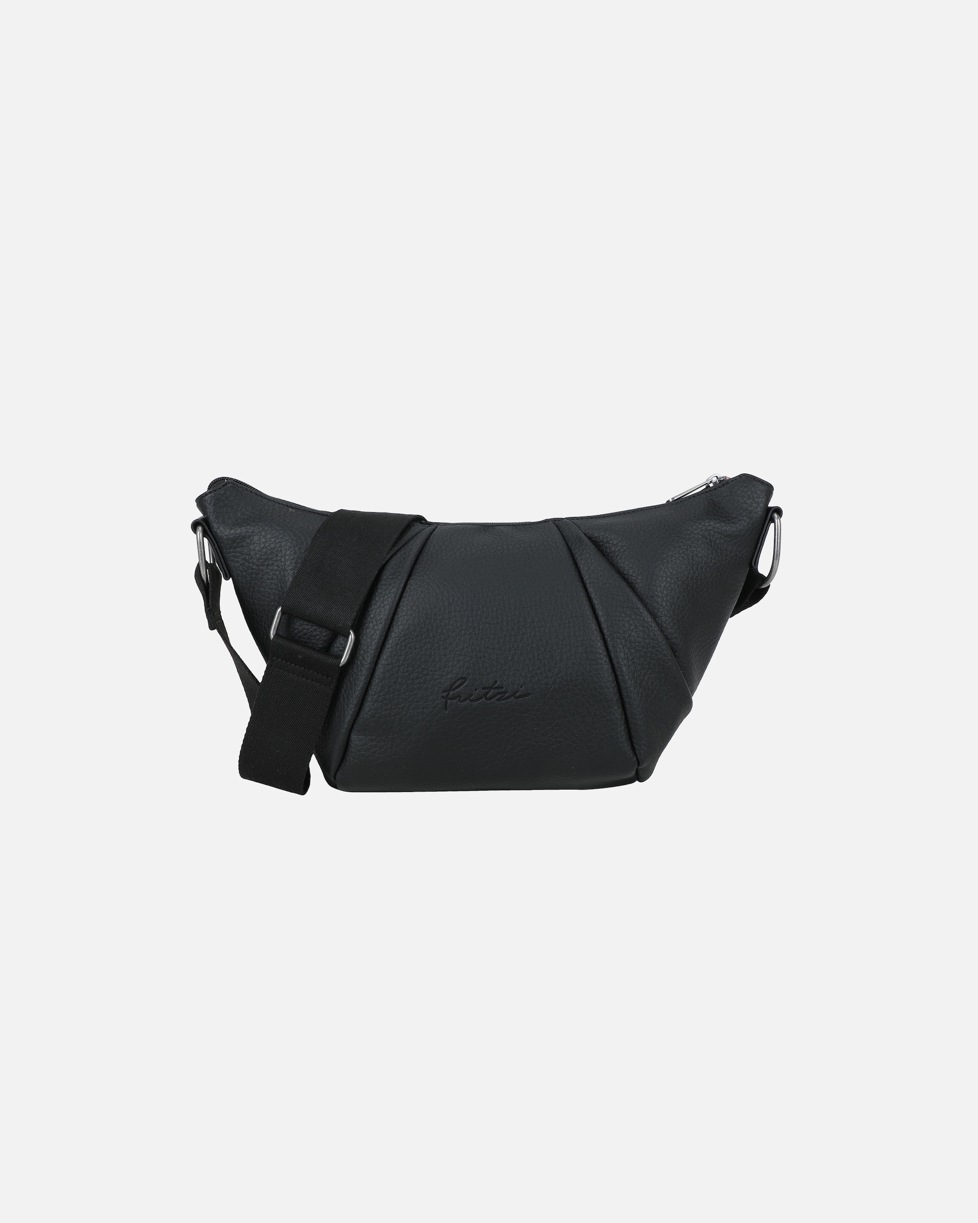 Umhängetasche für Weiblich Fritzi aus Preußen Schultertasche Croissant Cross mit dekorativen Hardware-Schnallen schwarz
