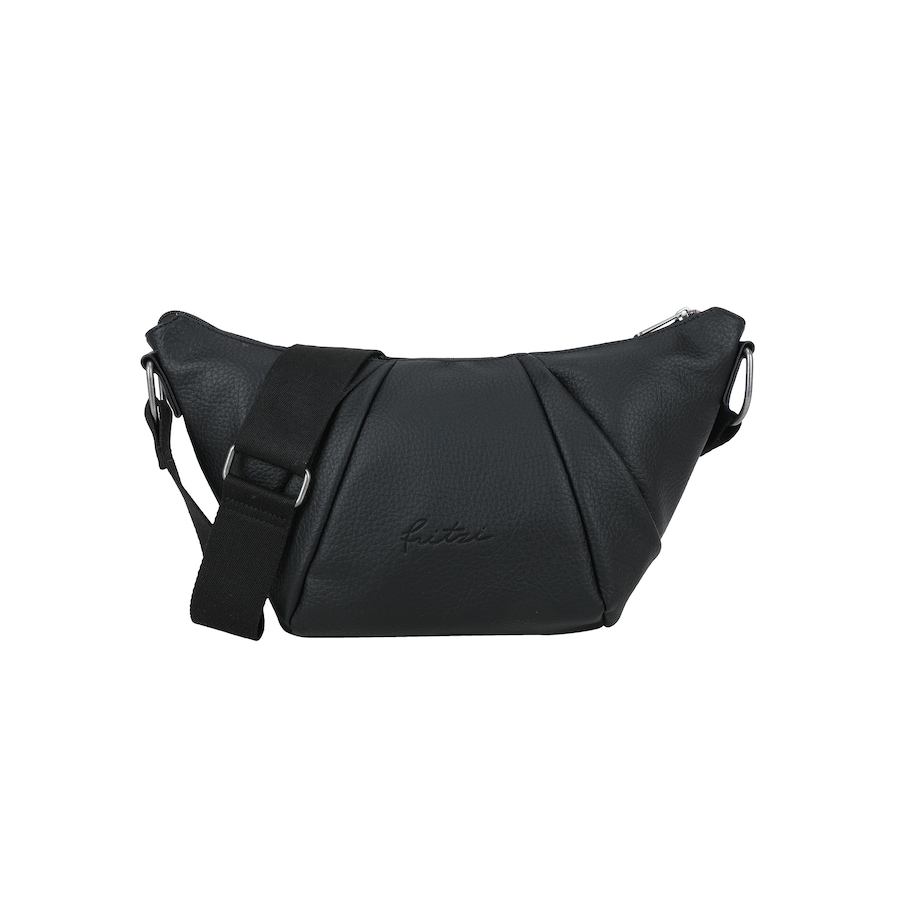 Fritzi aus Preußen Schultertasche Croissant Cross mit dekorativen Hardware-Schnallen schwarz Schwarz Damen