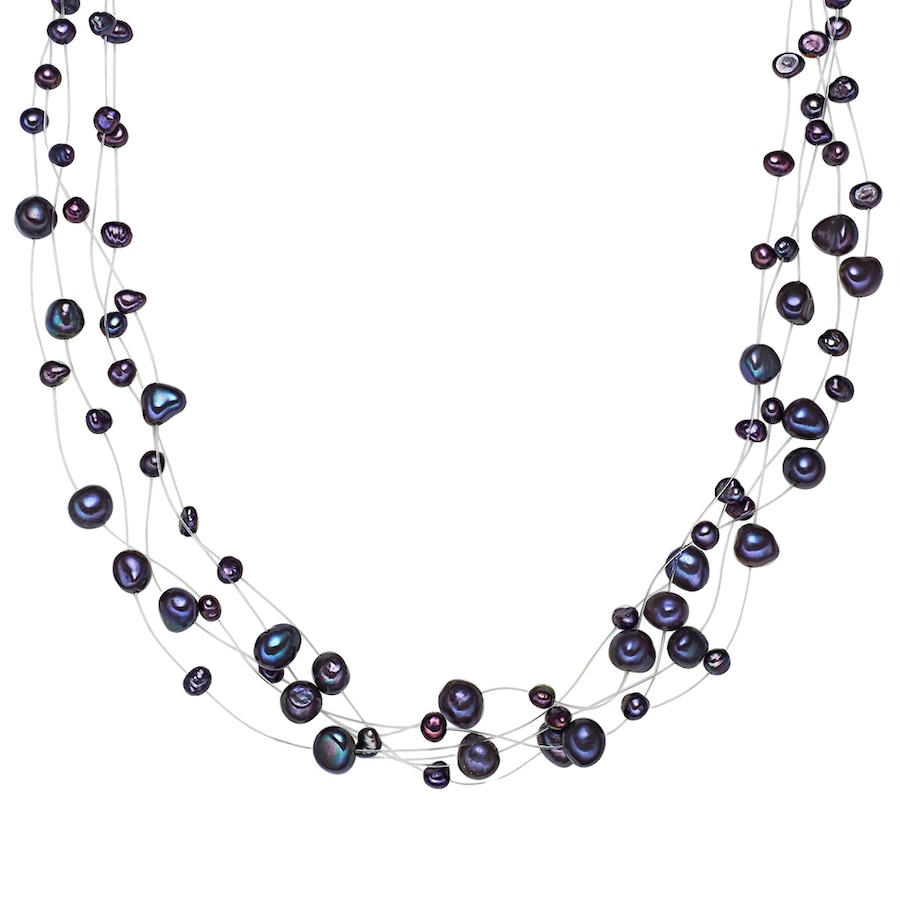 Valero Pearls Perlen-Kette aus Sterling Silber in silber mit Süßwasser-Zuchtperle 43,0 cm Basiskette + 5,0 Verlängerung Damen