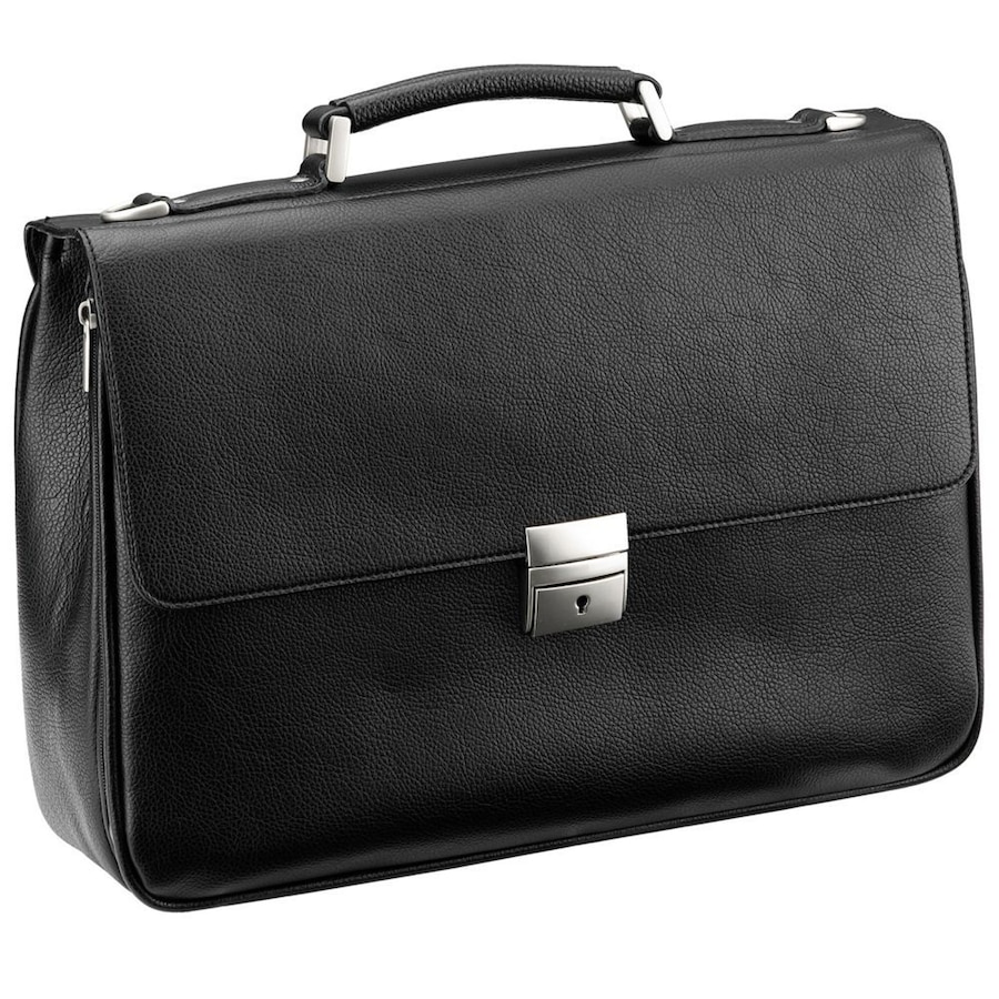 d & n Basic Aktentasche V 40 cm Laptopfach schwarz Schwarz