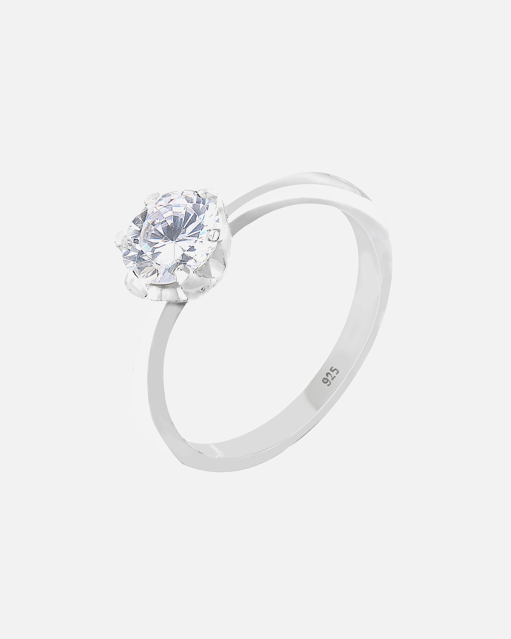 Ring für Weiblich Elli Solitärring Zirkonia 925 Sterling Silber 56