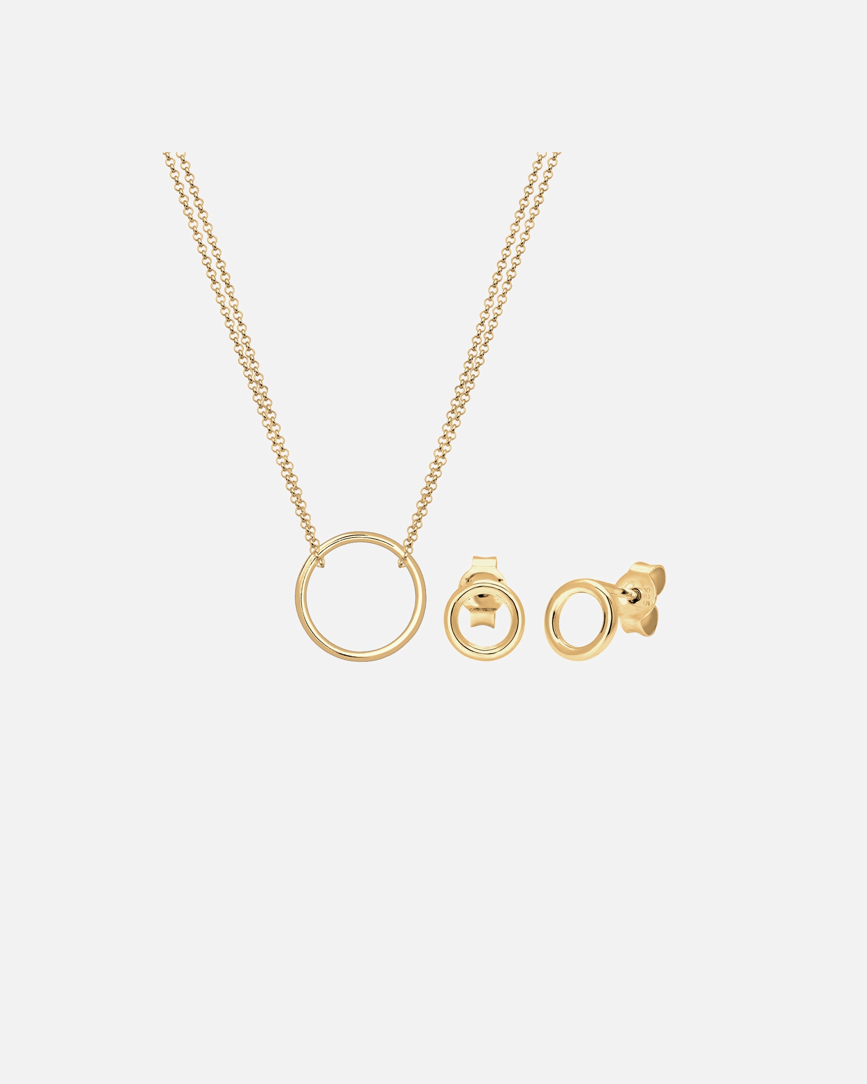 Schmuck für Weiblich Elli Geo Kreis Basic Minimal 925 Sterling Silber Cercle golfarben