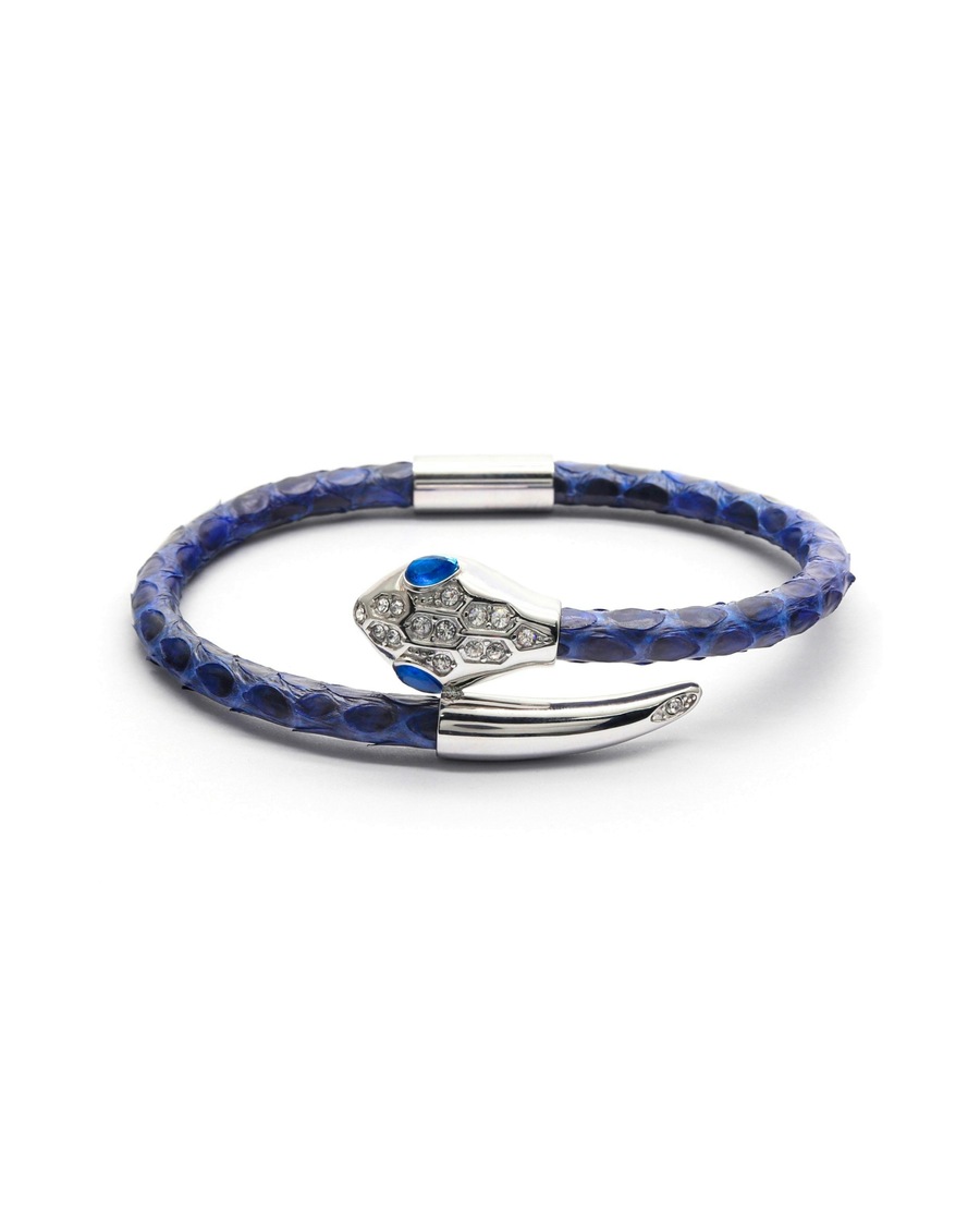 GT Collection Armband 'Snake Head' blue Blau Herren