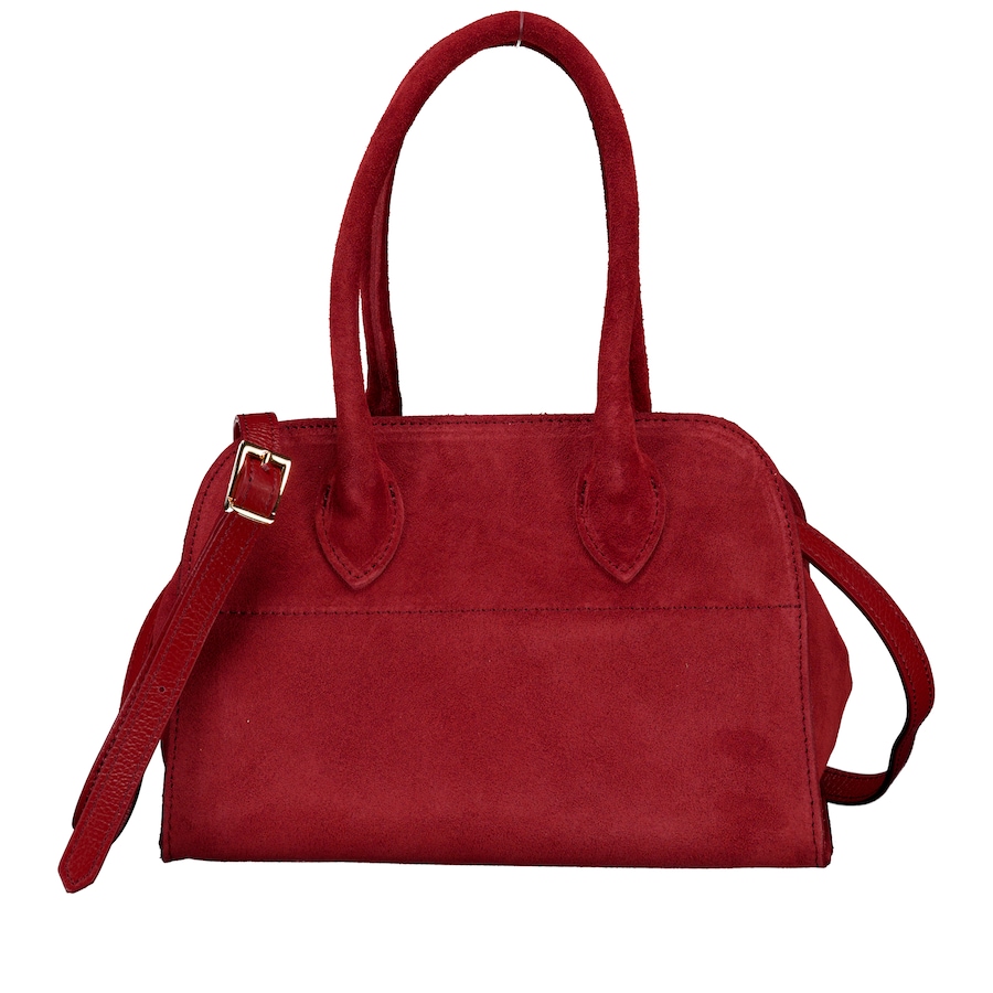 Hausfelder Manufaktur Tasche Velours Weinrot Damen