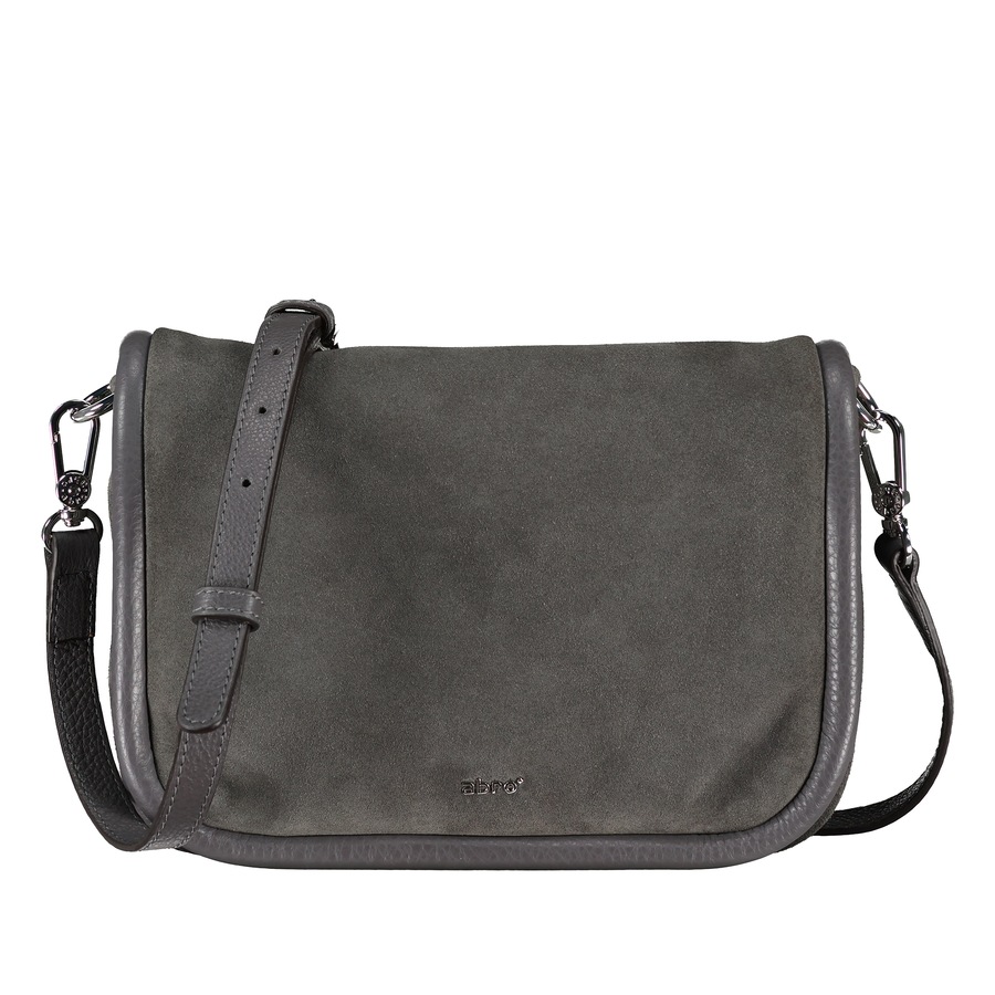 abro Umhängetasche Willow Crossbody Bag Suede Dark Grey Damen