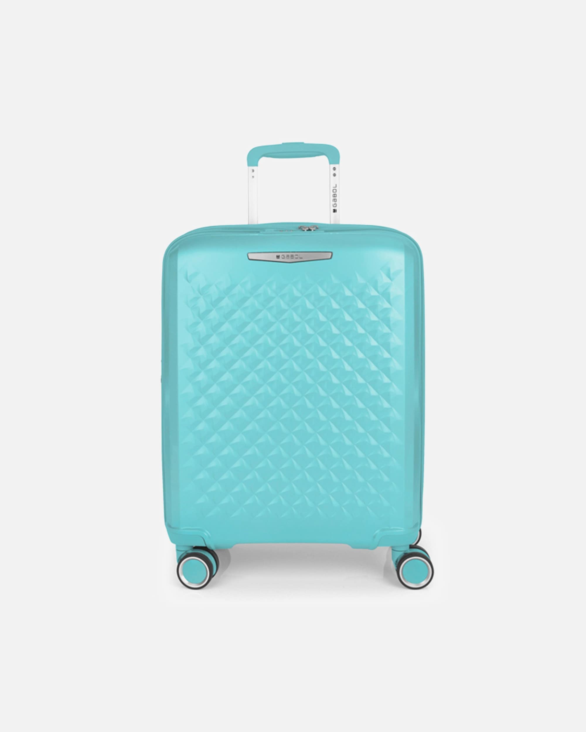 Handgepäckkoffer für Männlich Gabol Queens 4 Rollen Kabinentrolley S 54 cm mit Dehnfalte verde menta