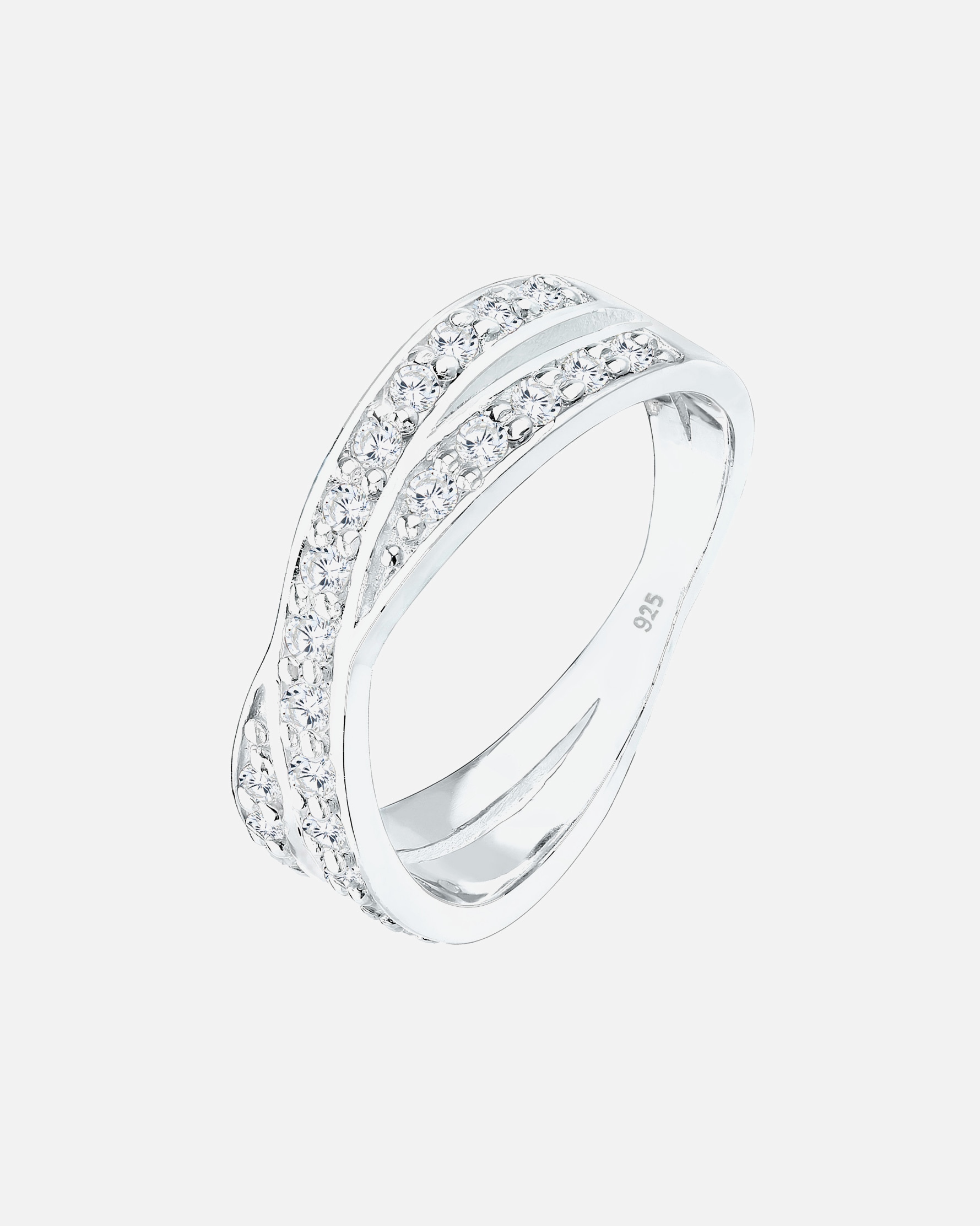 Ring für Weiblich Elli X Wickelring Zirkonia 925 Silber 52