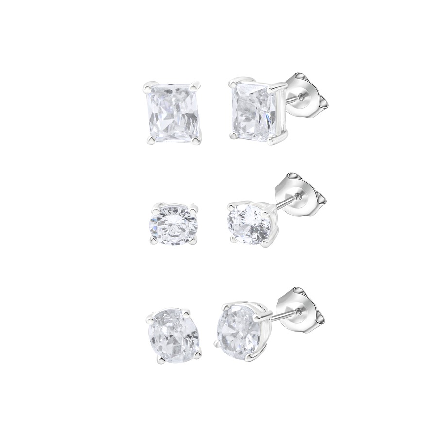 Celesta Ohrstecker Set 925/- Sterling Silber Zirkonia weiß Weiss Damen