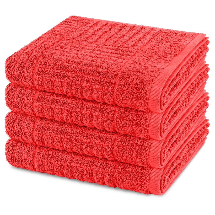 ROSS Handtuch-Set Carre (4er Set) Hummer Coral