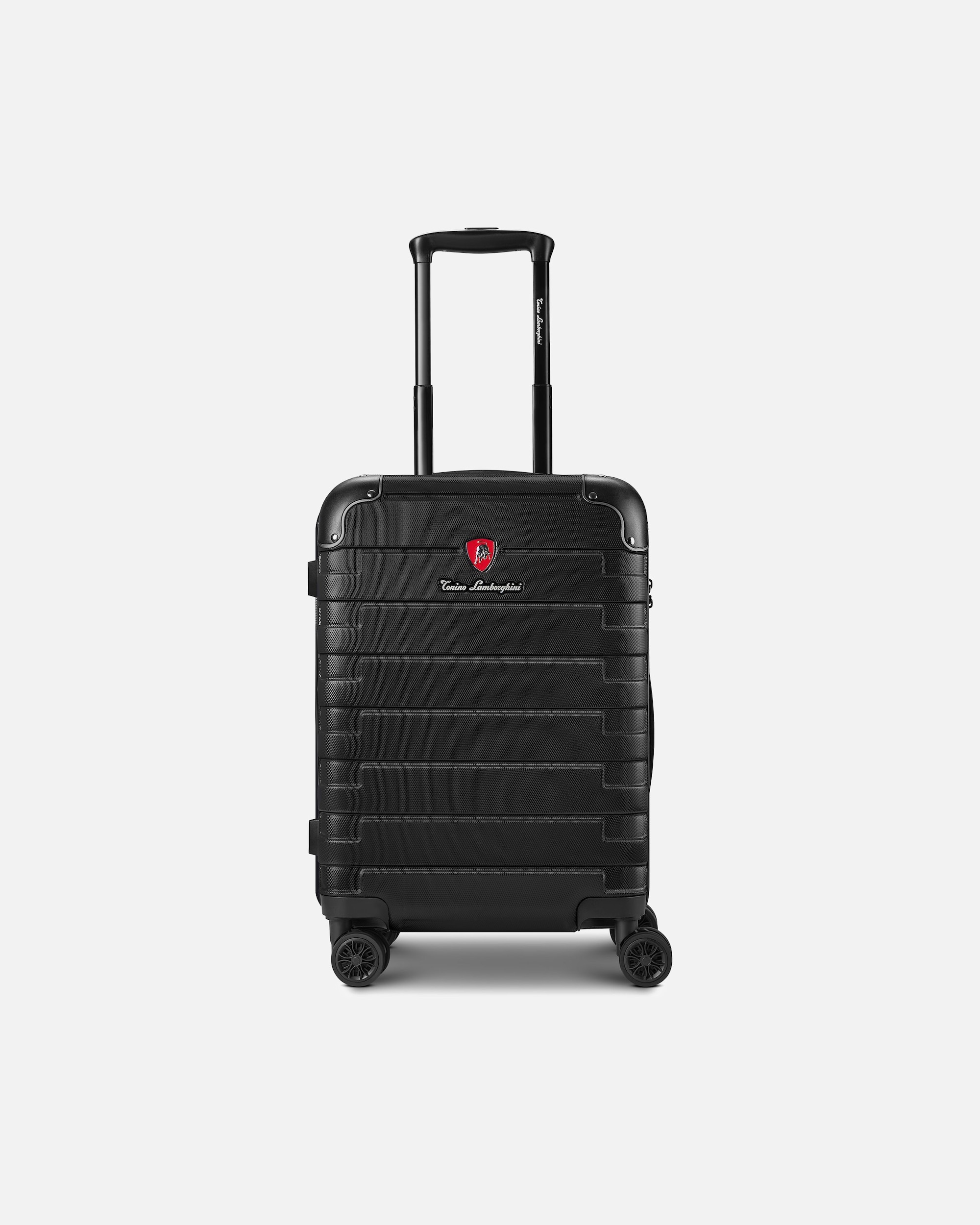 Handgepäckkoffer für Männlich Tonino Lamborghini Milano 4 Rollen Kabinentrolley S 54 cm mit Dehnfalte black