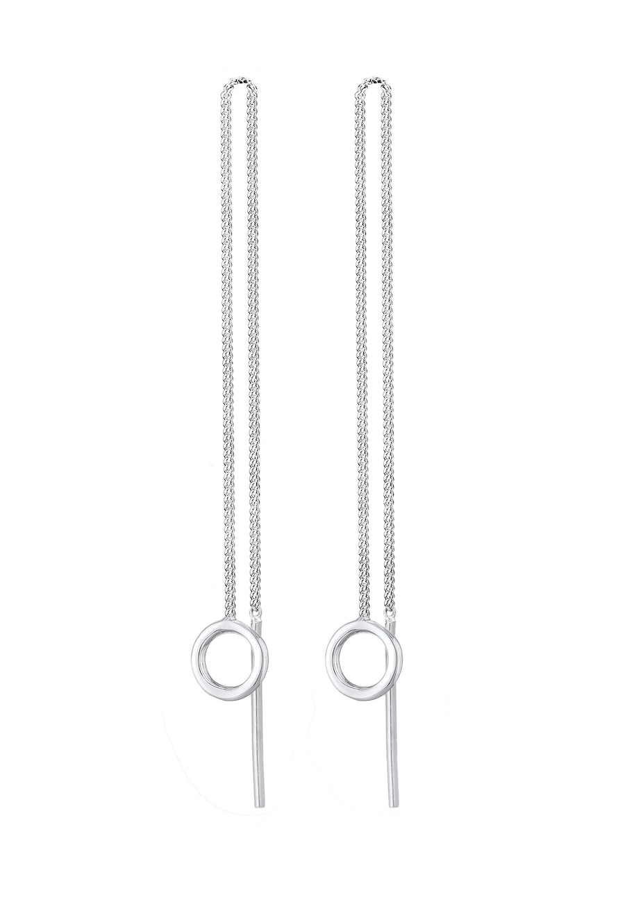 Elli Basic Durchzieher Kreis Rund Minimal 925 Silber silberfarben Damen