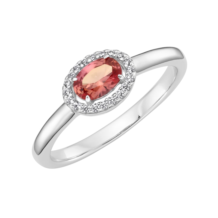 Giorgio Martello Milano Ring Ziersteine, Zirkonia weiß, Silber 925 58 Orange