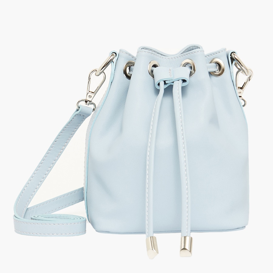 myMo Umhängetasche Hellblau Weiss Damen