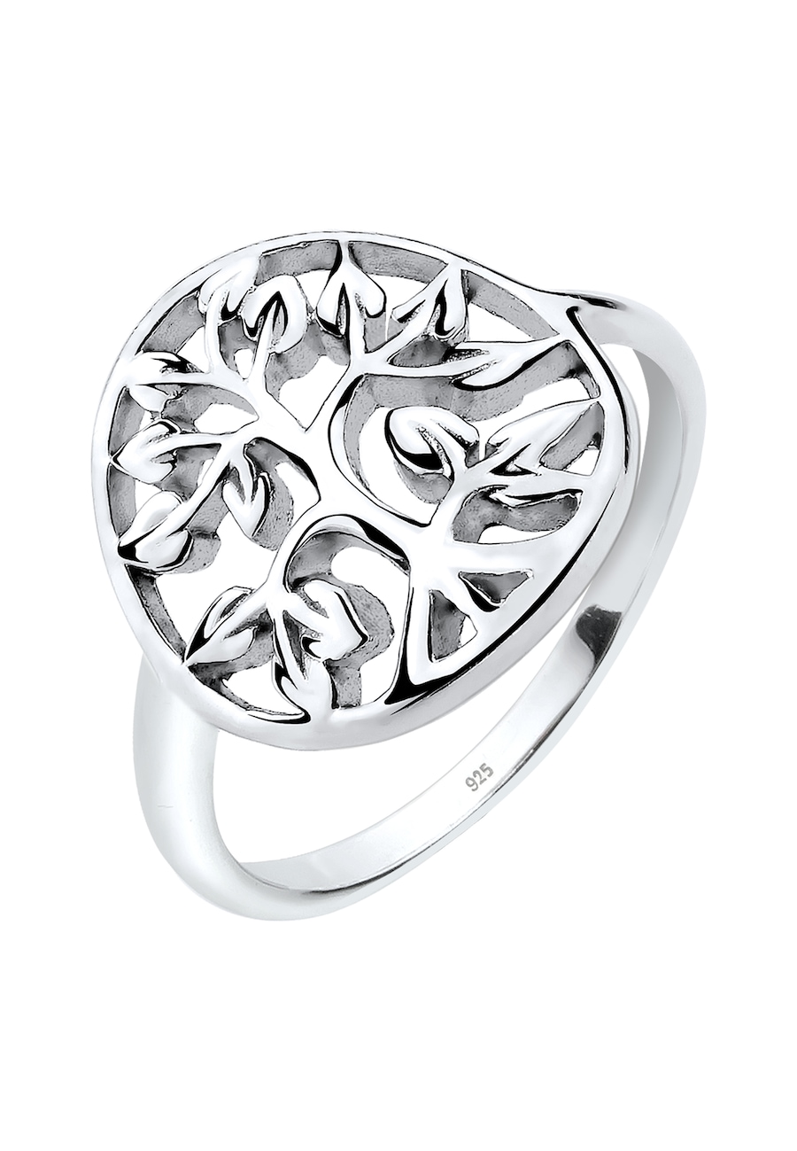 Elli Lebensbaum Floral 925er Sterling Silber 56 Damen