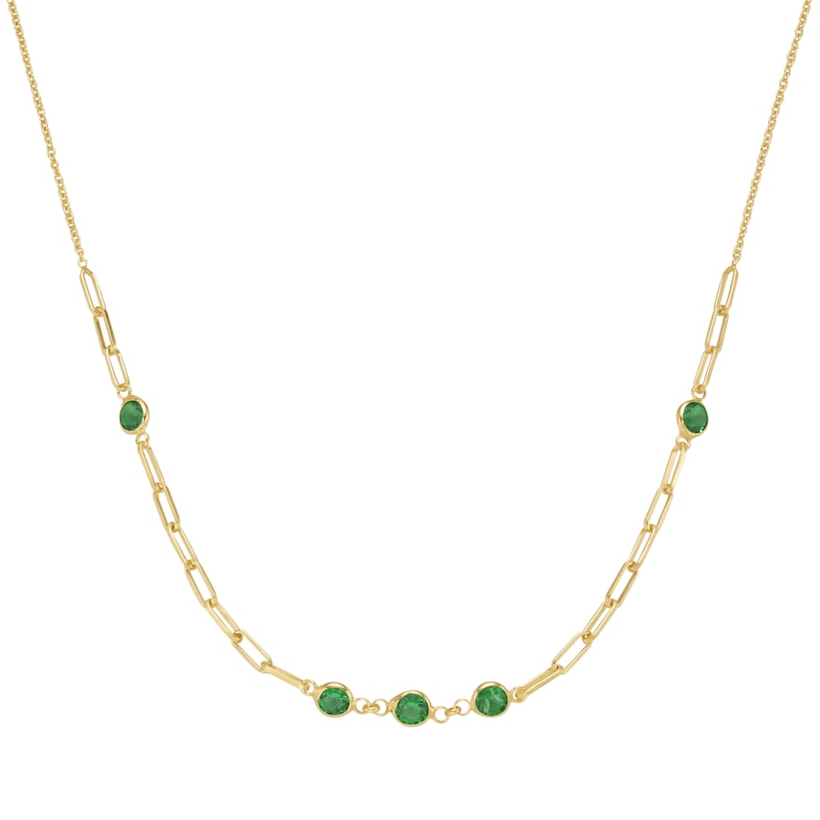 Smart Jewel Collier Gliederkette, Zirkonia Steine, Silber 925 45 cm Damen