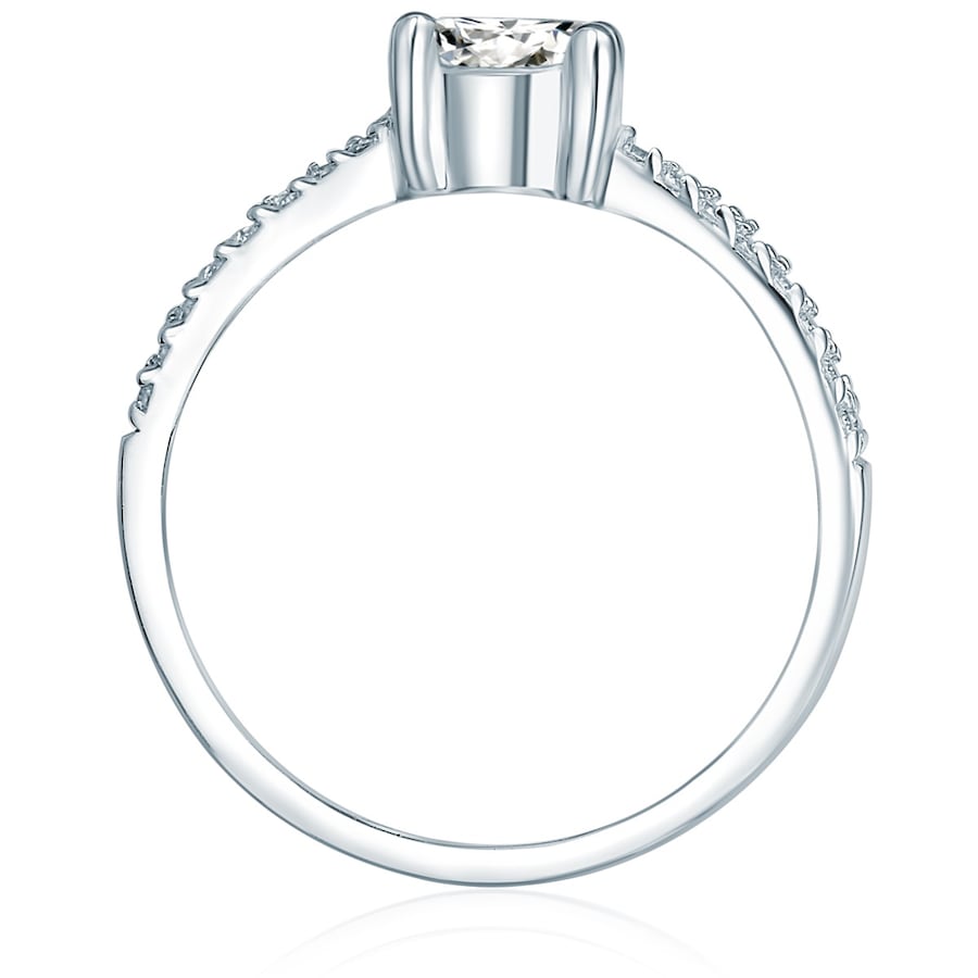 Trilani Ring aus Sterling Silber in silber mit Zirkonia 57 Damen