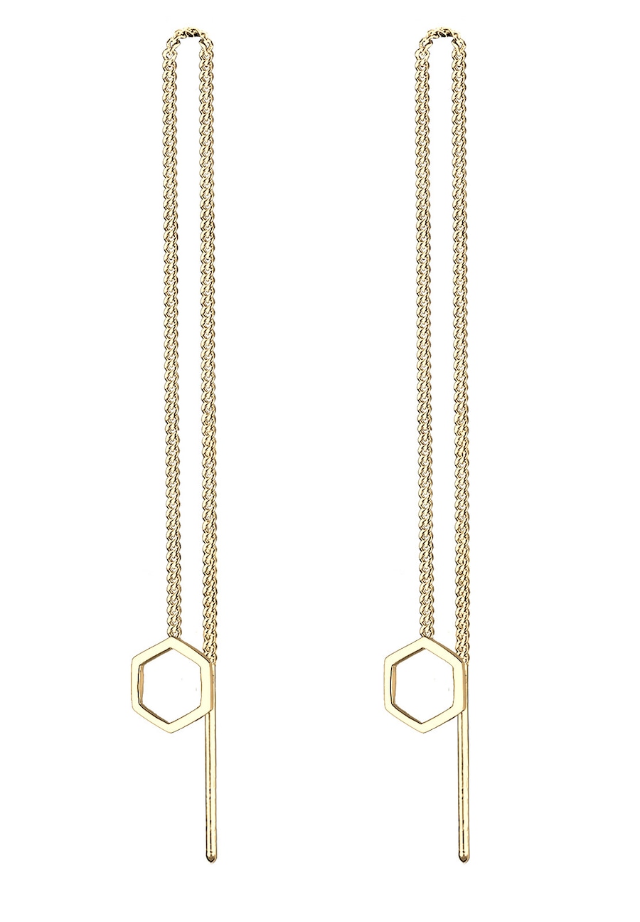 Elli Hexagon Geo Minimal 925 Sterling Silber OneSize Damen
