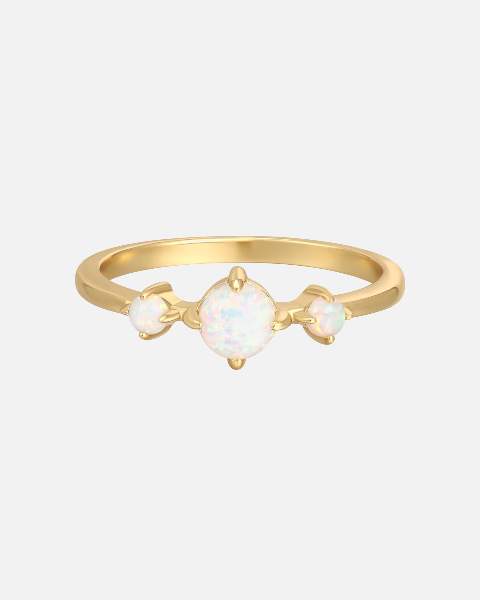 Ring für Weiblich Rafaela Donata Ring aus Sterling Silber in Gelbgold mit Opal (synth.) 52
