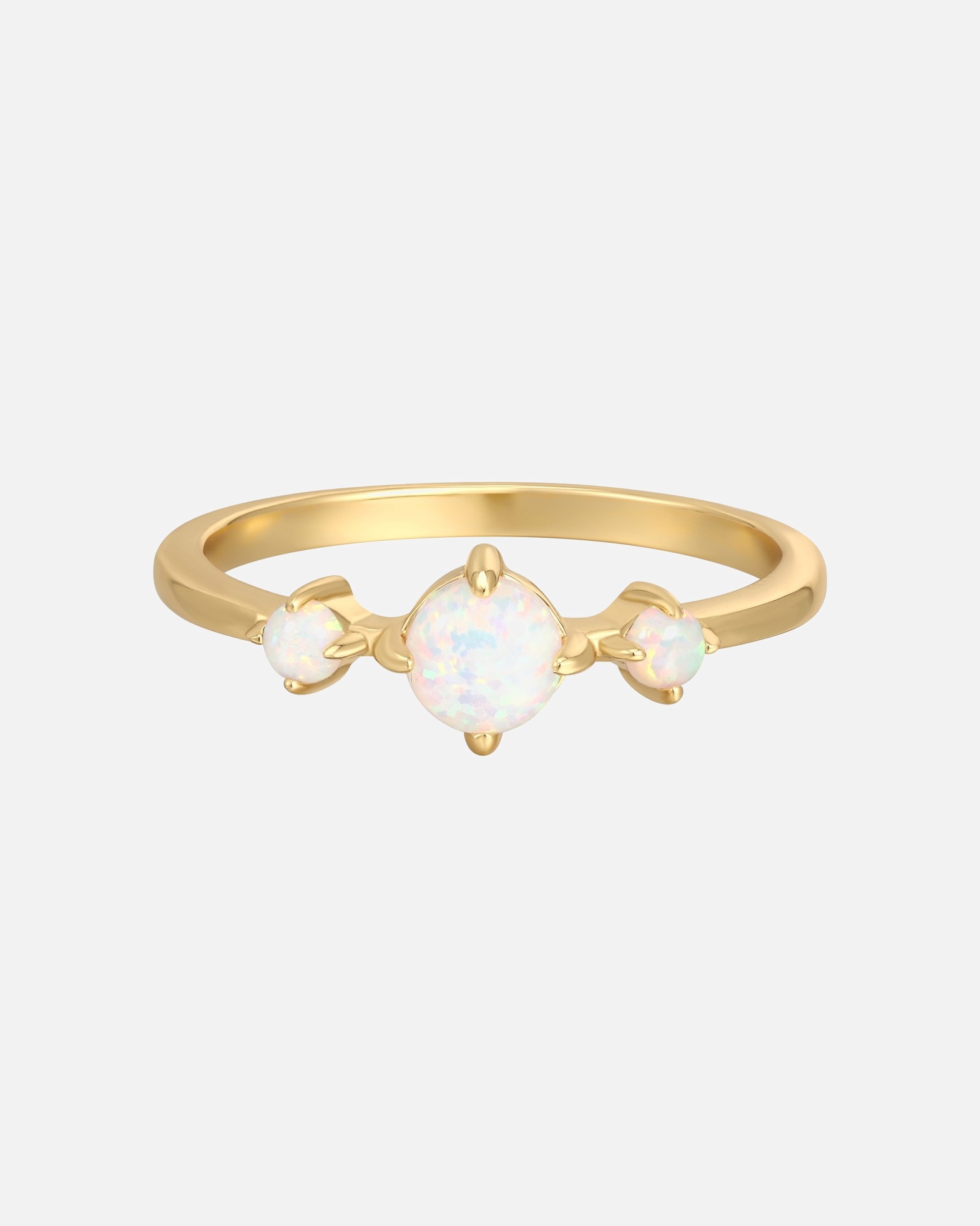 Ring für Weiblich Rafaela Donata Ring aus Sterling Silber in Gelbgold mit Opal (synth.) 58
