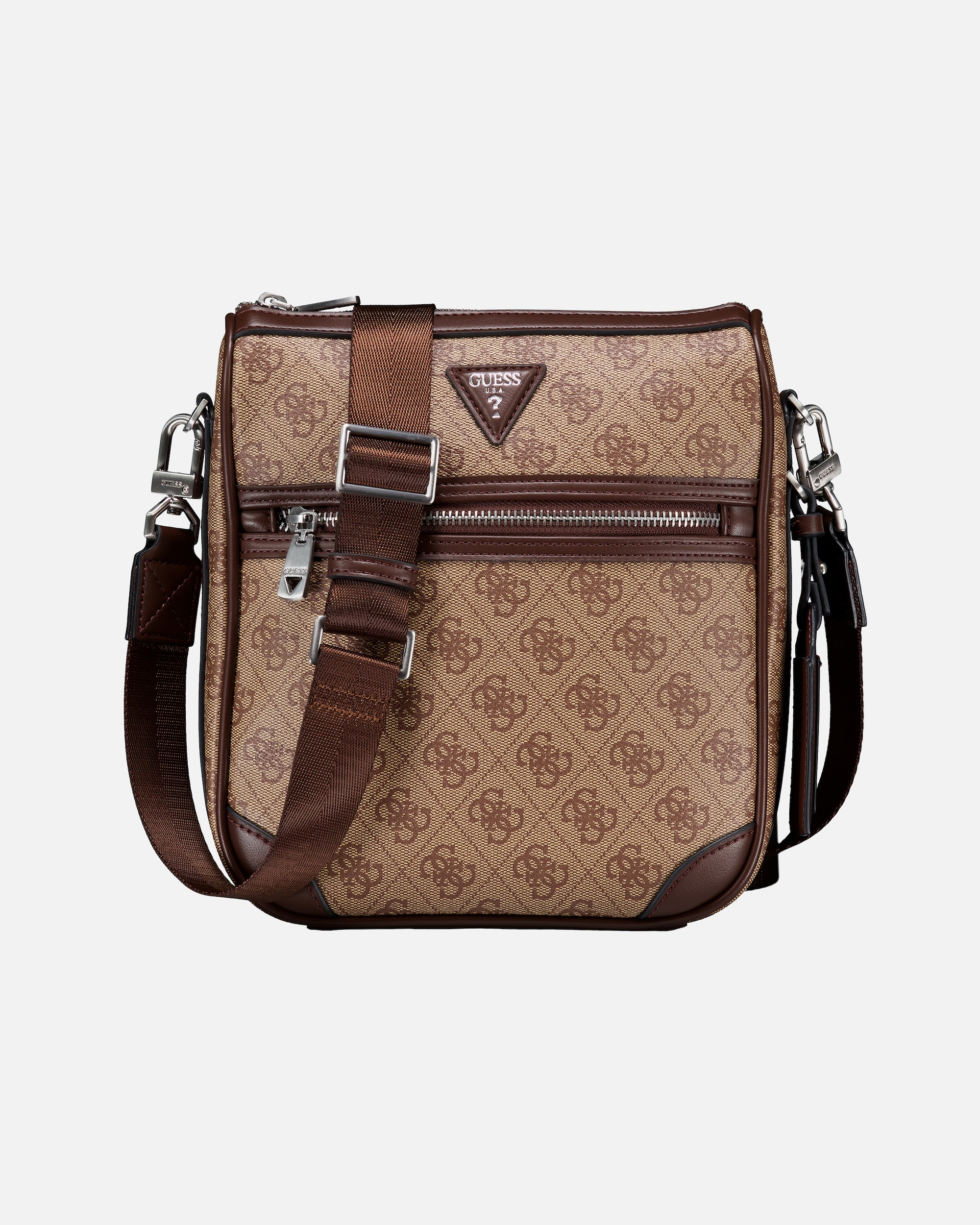 Umhängetasche für Männlich Guess Umhängetasche Milano Beige Cognac
