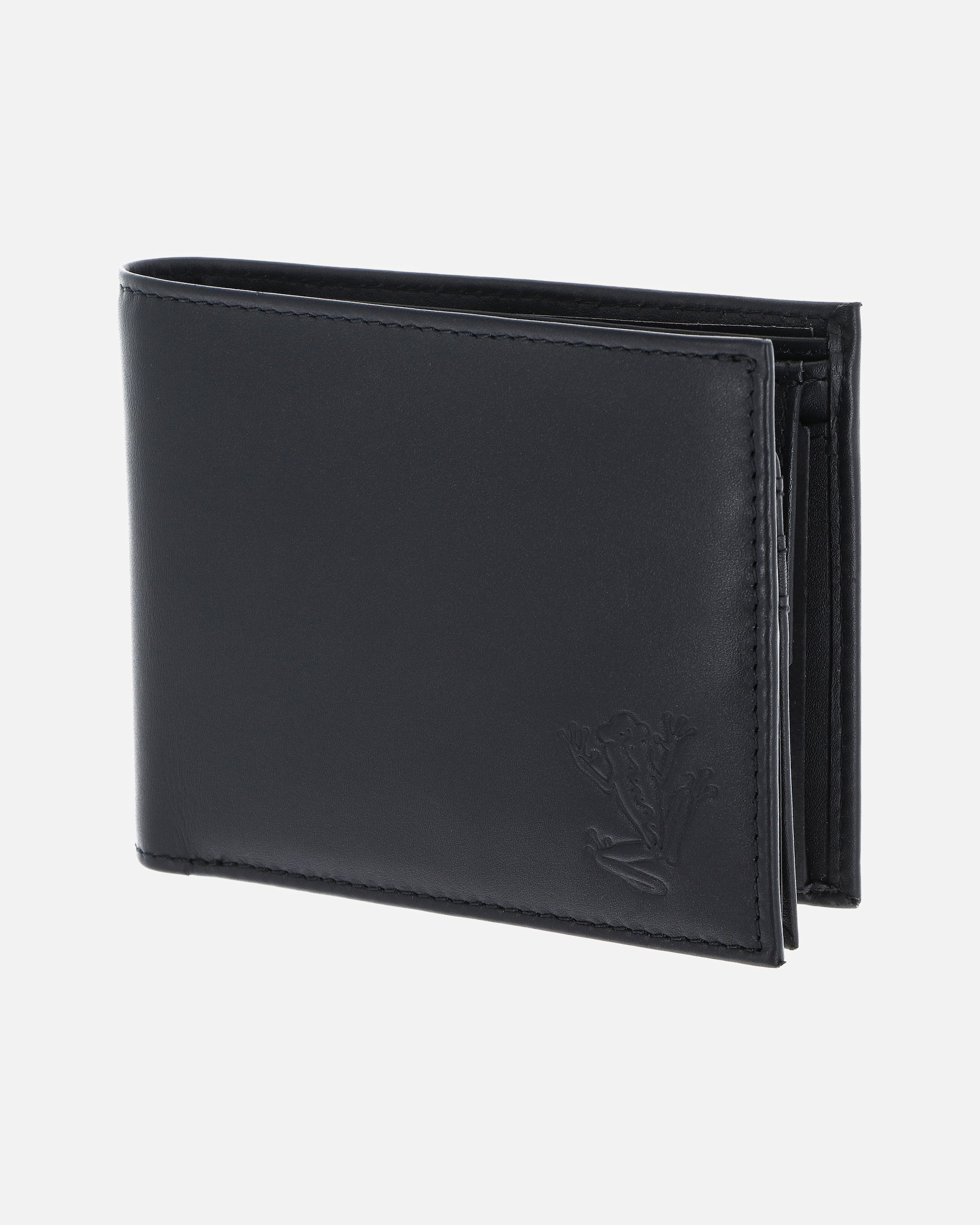 Portemonnaie für Männlich oxmox Leather Geldbörse schwarz-frog 2.0
