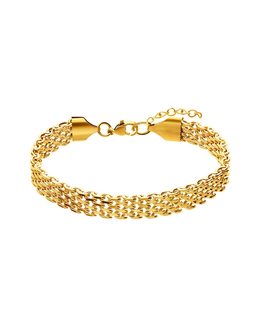 Lucardi Armband Stahl 20 cm - Gelbgold legiert Gold Damen