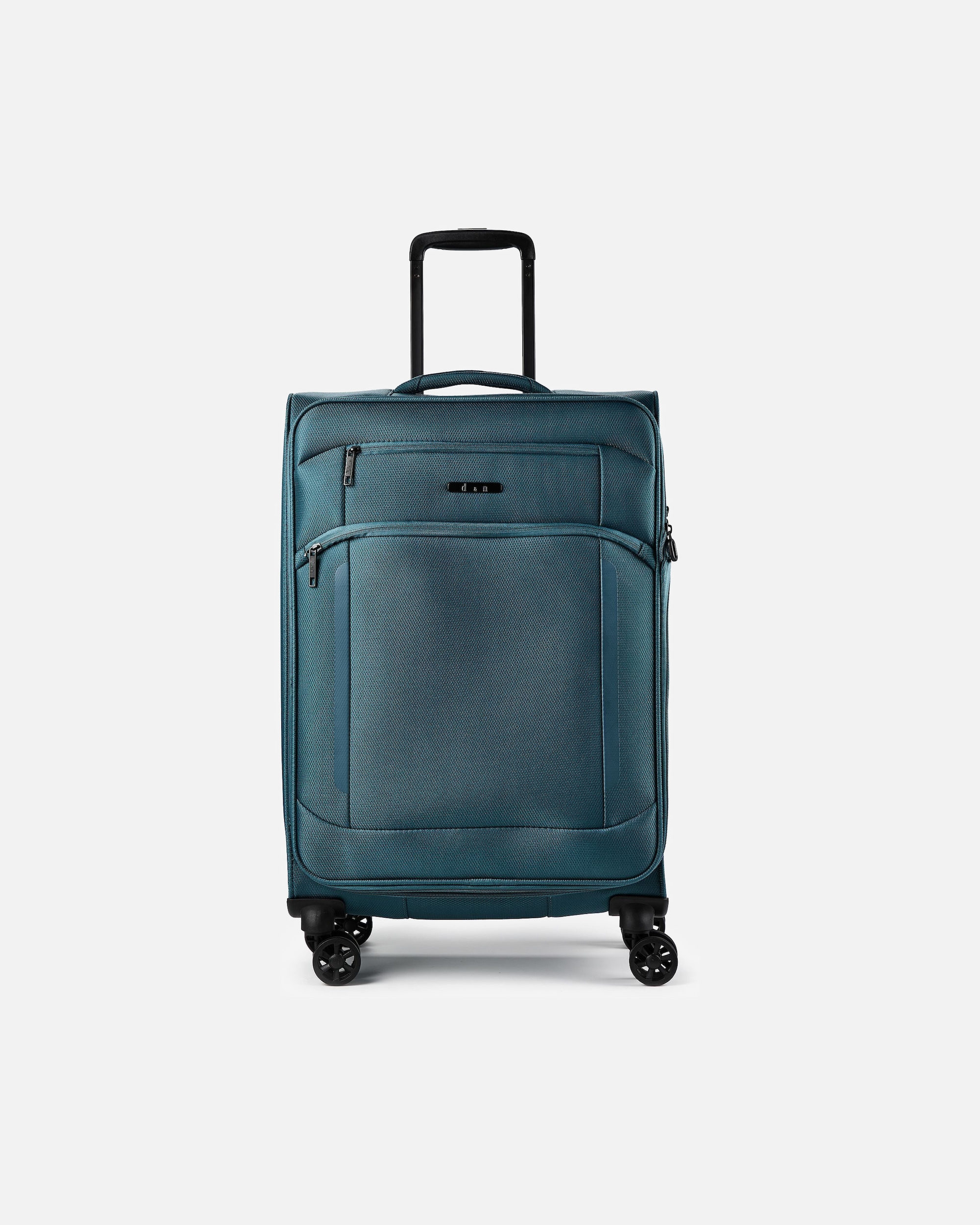 Trolley für Männlich d & n Travel Line 9804 4 Rollen Trolley M 68 cm mit Dehnfalte petrol