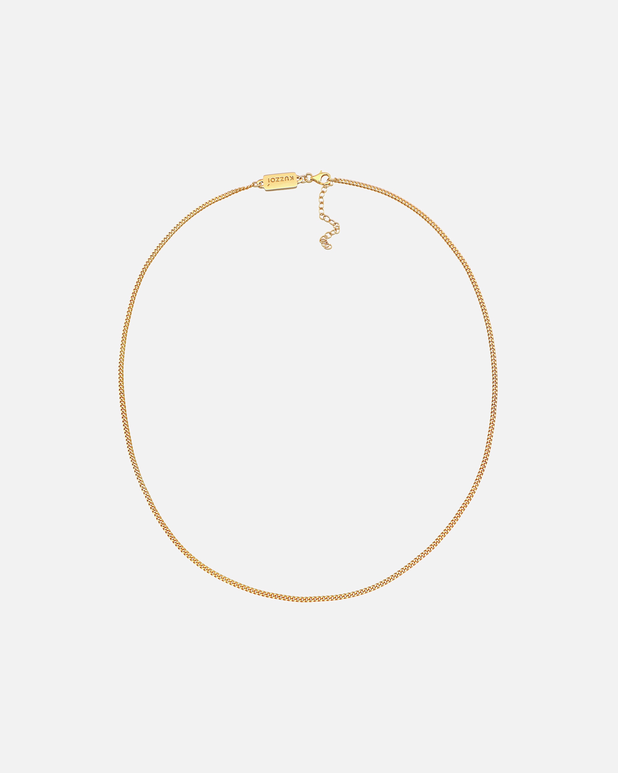 Halskette für Männlich KUZZOI KUZZOI Halskette Herren Panzerkette Basic Fein 925 Gold Gold